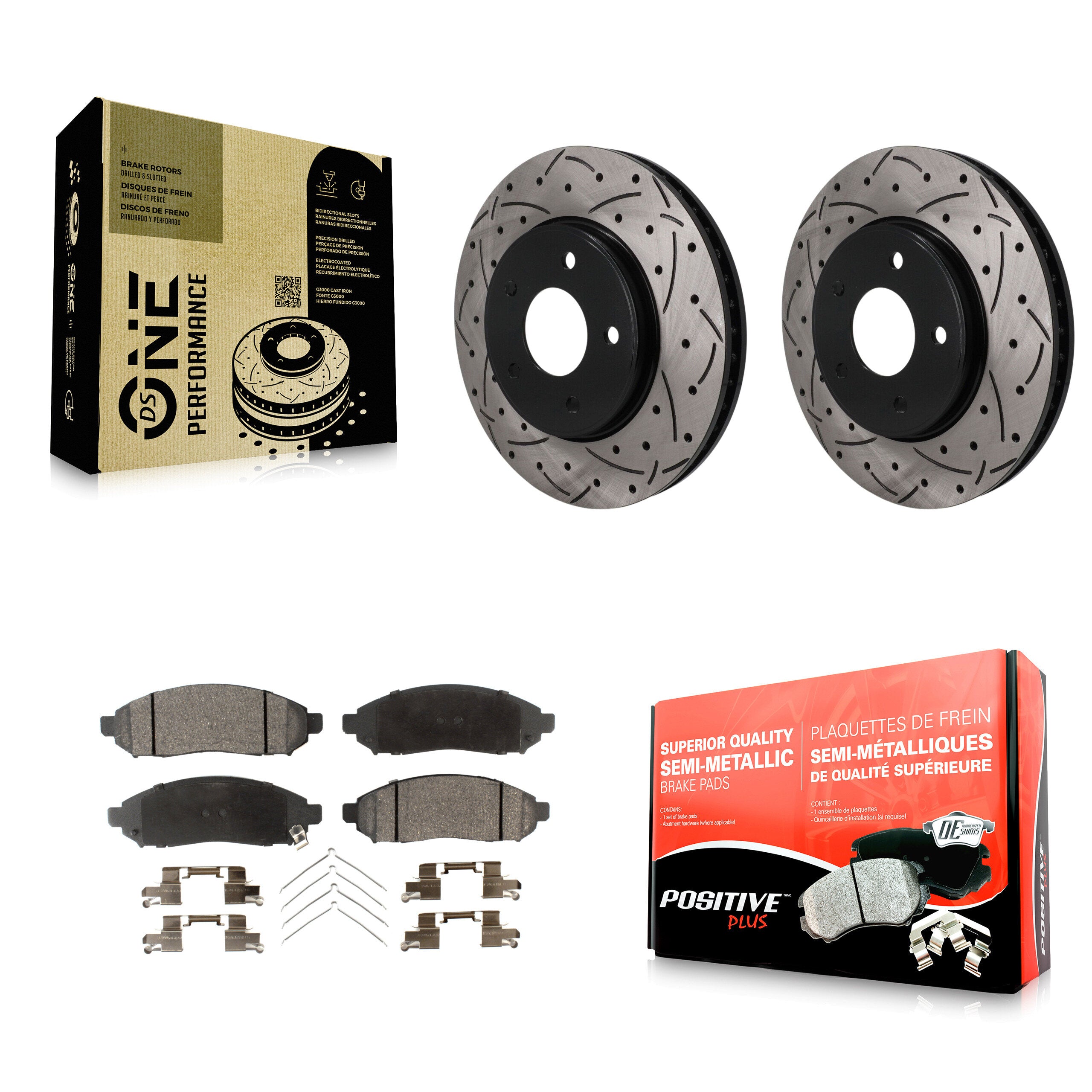 Transit Auto KDF-101886 Disc Brake Kit for 2011-2021 Nissan NV200, Chevrolet City Express, Nissan LEAF - Front