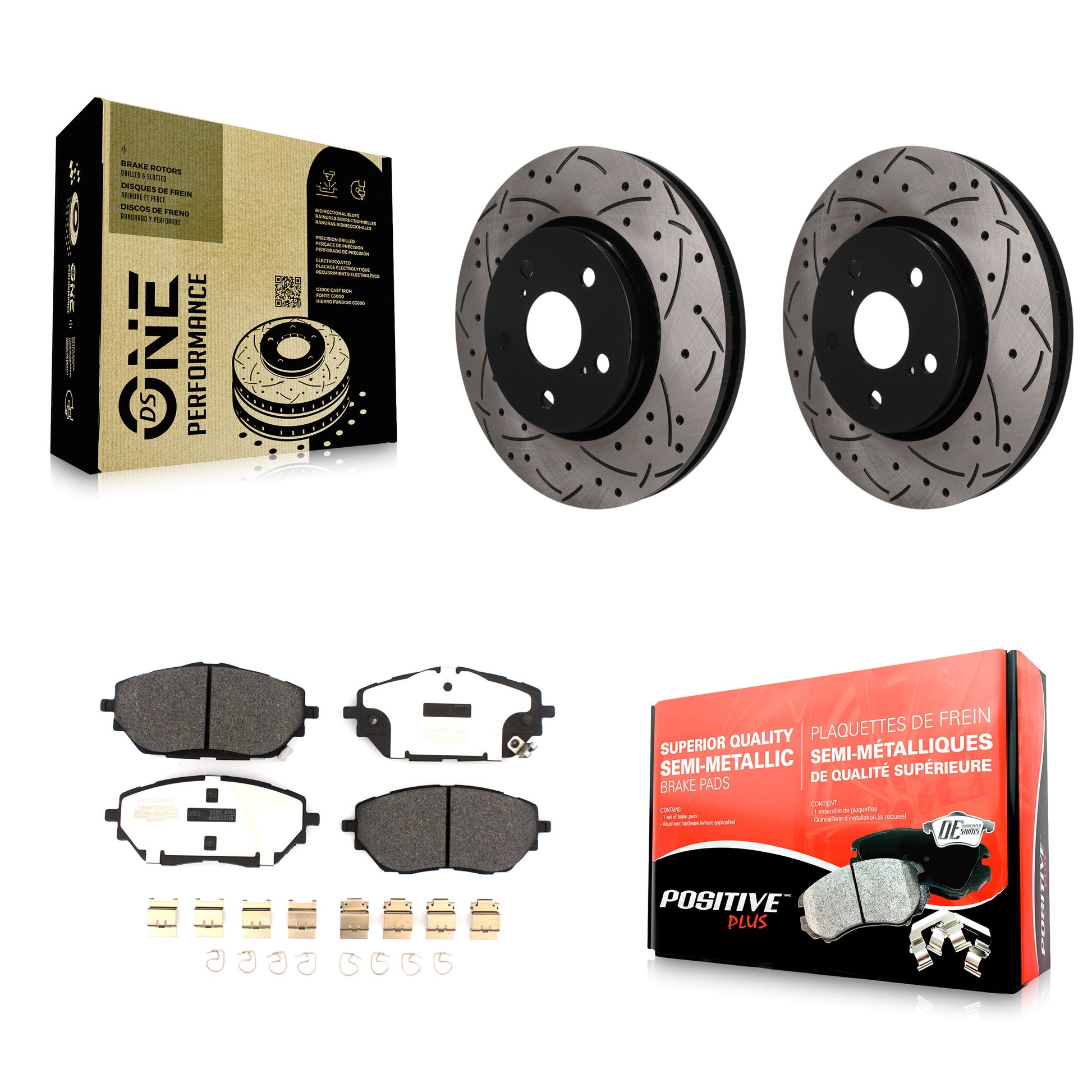 Transit Auto KDF-101890 Disc Brake Kit for 2018-2021 Toyota C-HR - Front