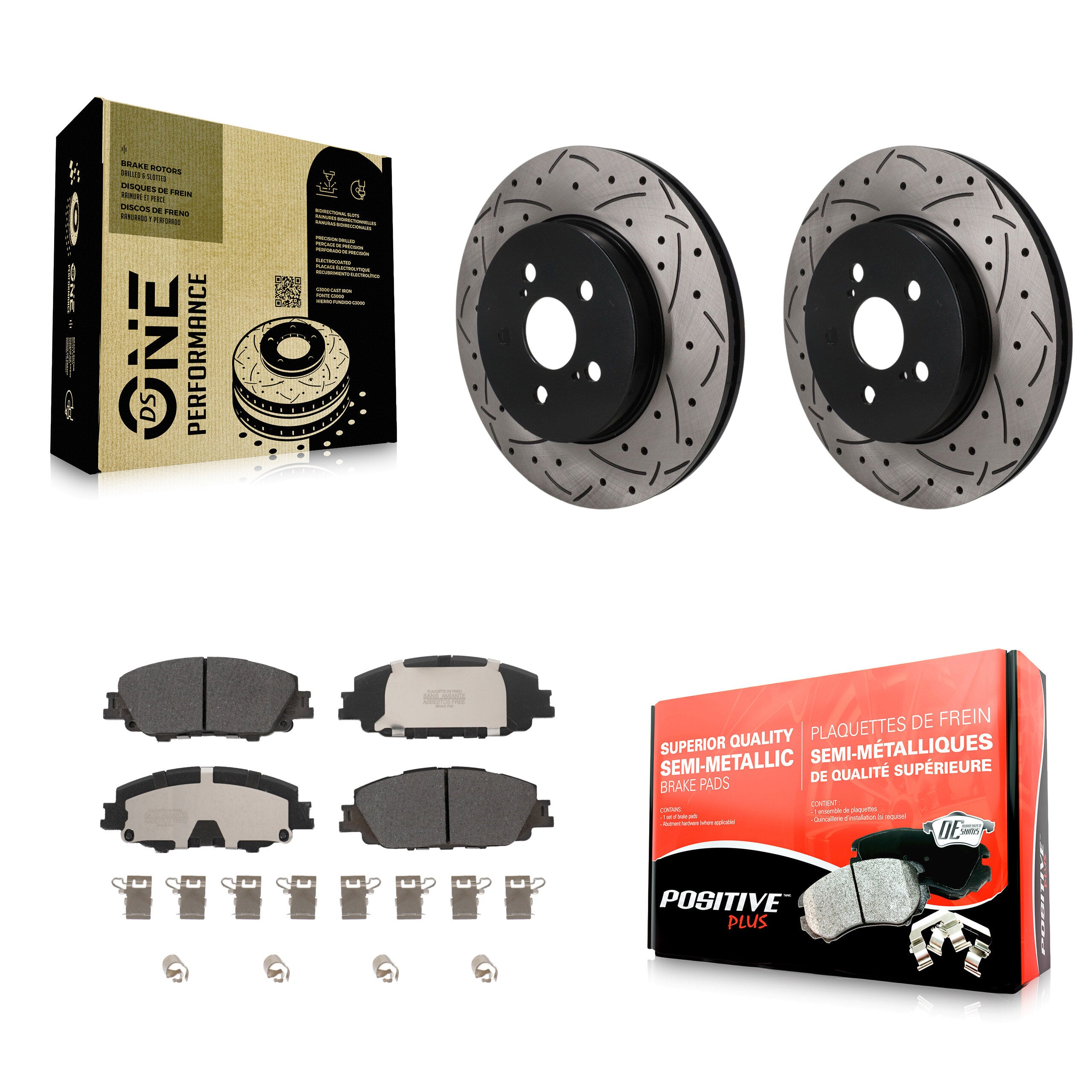 Transit Auto KDF-101900 Disc Brake Kit for 2019-2024 Toyota Corolla, Toyota Prius Prime - Front