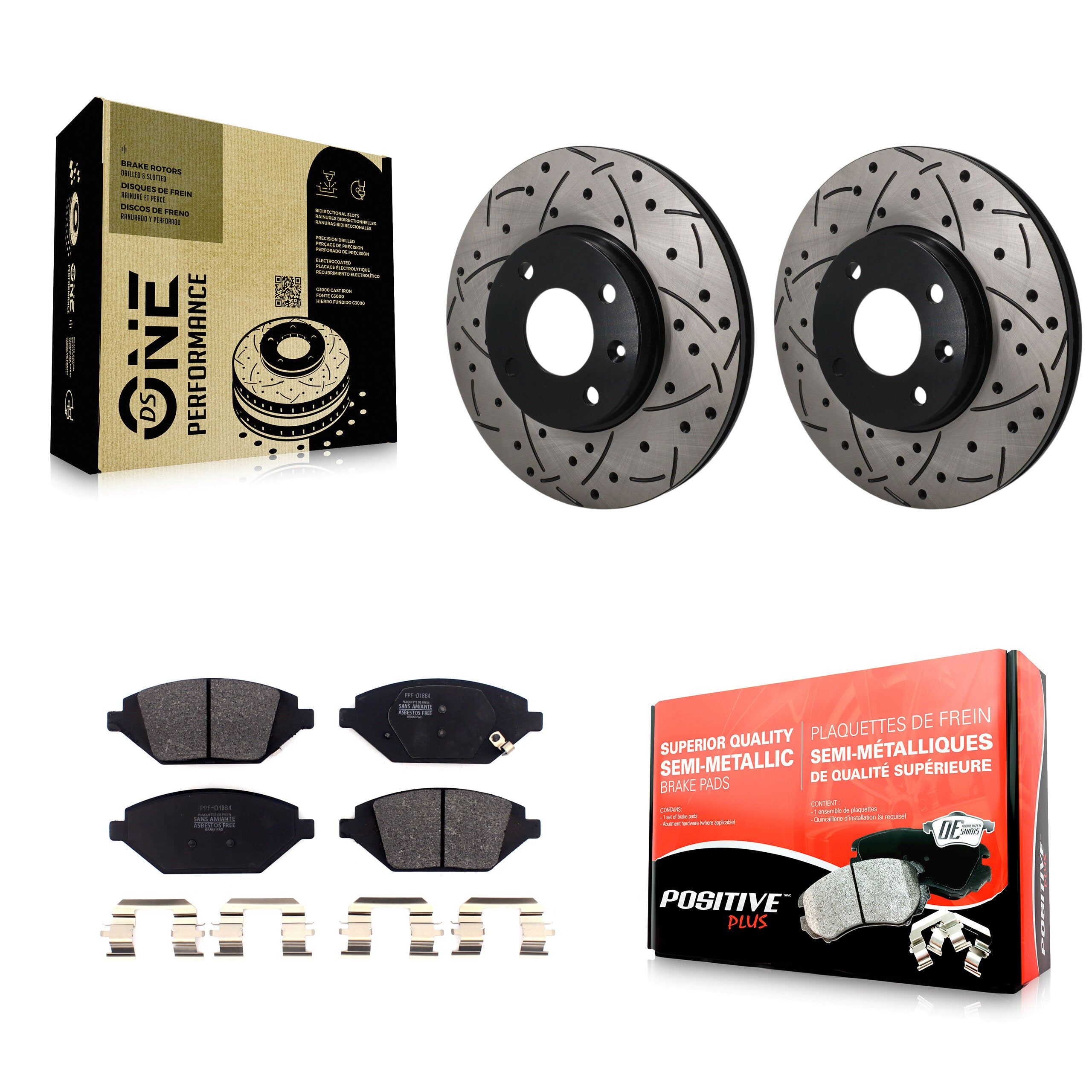 Transit Auto KDF-101904 Disc Brake Kit for 2016-2022 Chevrolet Spark - Front
