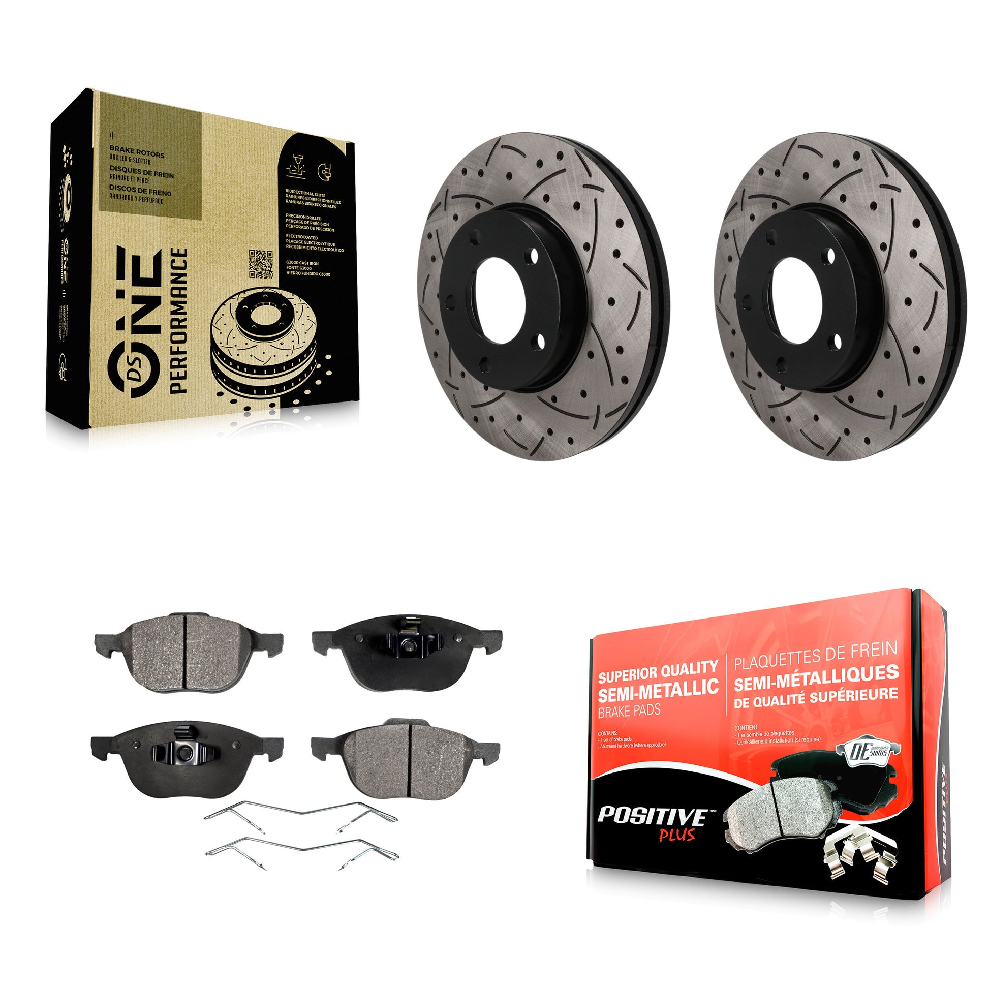Transit Auto KDF-101906 Disc Brake Kit for 2004-2013 Mazda 3 Sport, Mazda 3 - Front