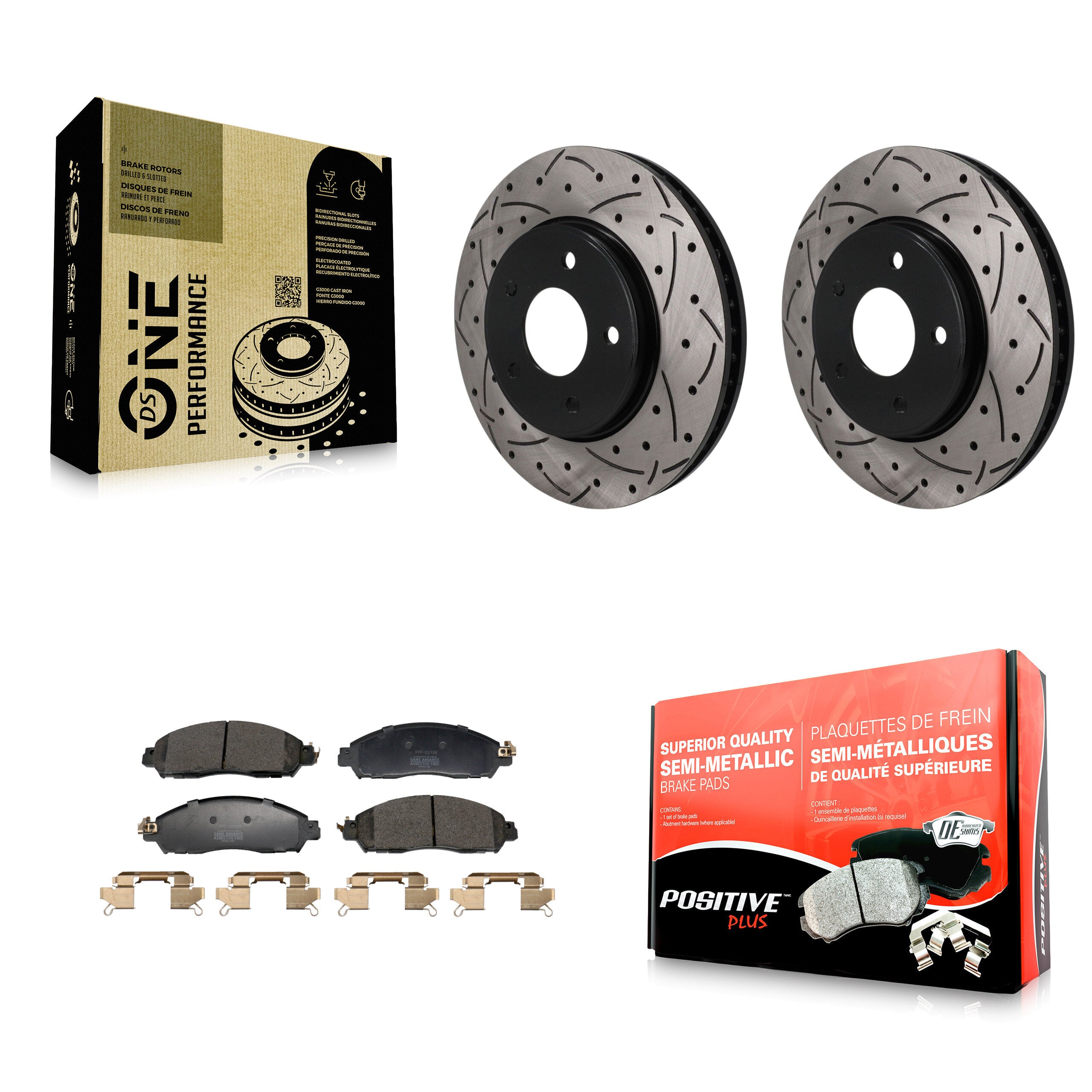 Transit Auto KDF-101908 Disc Brake Kit for 2018-2023 Nissan NV200, Nissan LEAF - Front