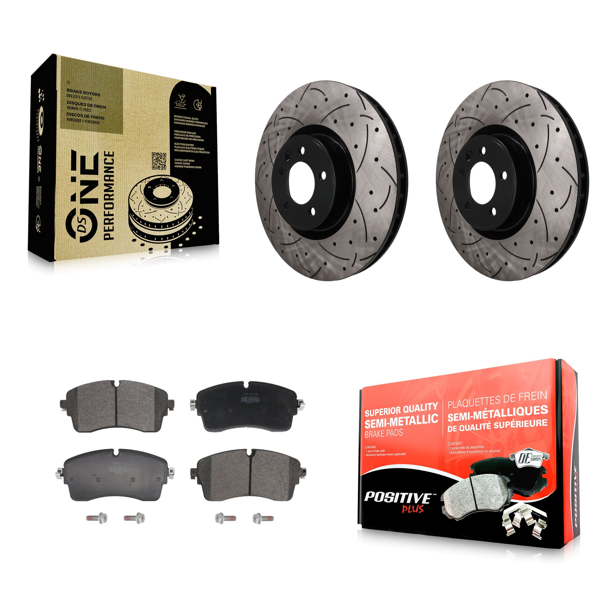 Transit Auto KDF-101909 Disc Brake Kit for 2022 Land Rover Defender 110, Land Rover Defender 90 - Front