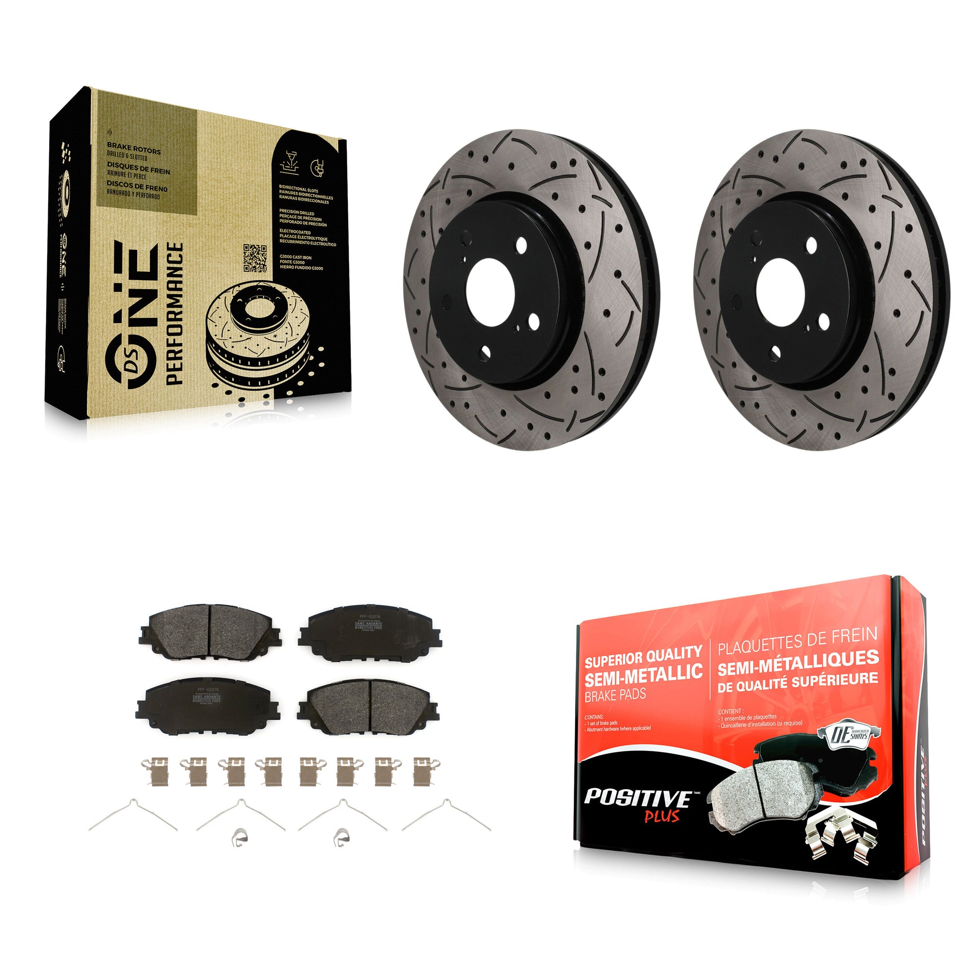 Transit Auto KDF-101916 Disc Brake Kit for 2019 Toyota C-HR - Front
