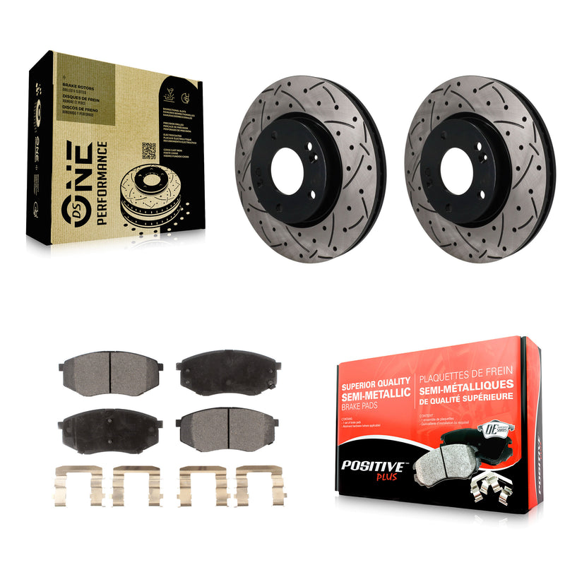 Transit Auto KDF-101930 Disc Brake Kit for 2010-2012 Kia Sportage, Hyundai Tucson - Front