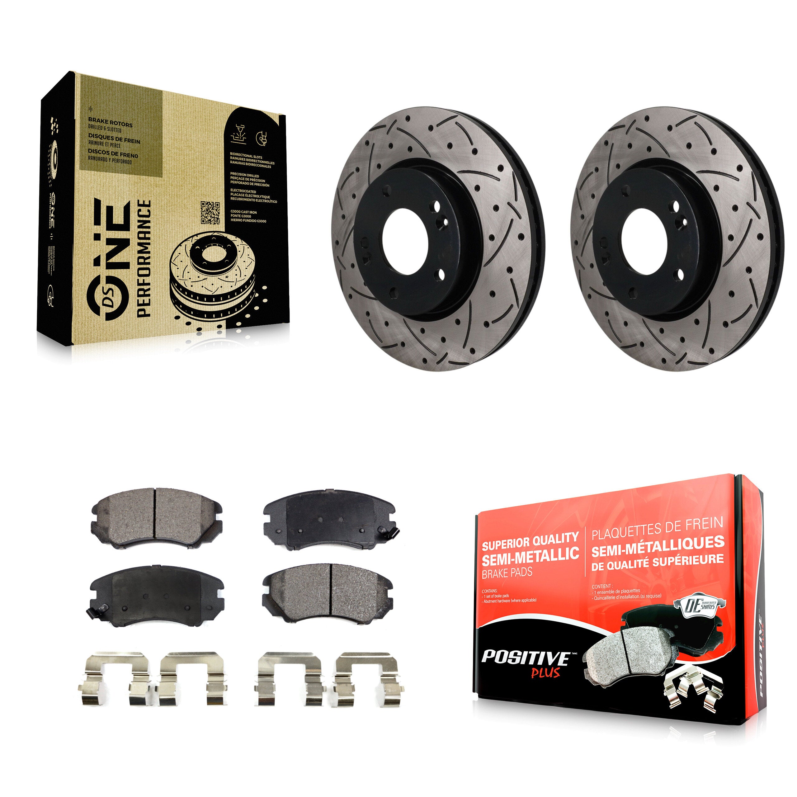 Transit Auto KDF-101931 Disc Brake Kit for 2003-2013 Kia Soul, Hyundai Tiburon and More - Front