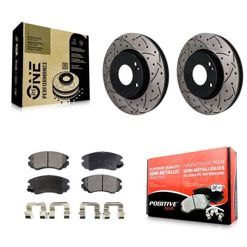 Transit Auto KDF-101931 Disc Brake Kit for 2003-2013 Kia Soul, Hyundai Tiburon and More - Front
