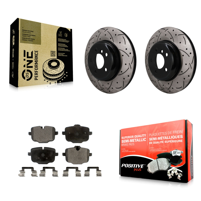 Transit Auto KDF-101946 Disc Brake Kit for 2011-2018 BMW Alpina B6 xDrive Gran Coupe, BMW 640i xDrive and More - Rear