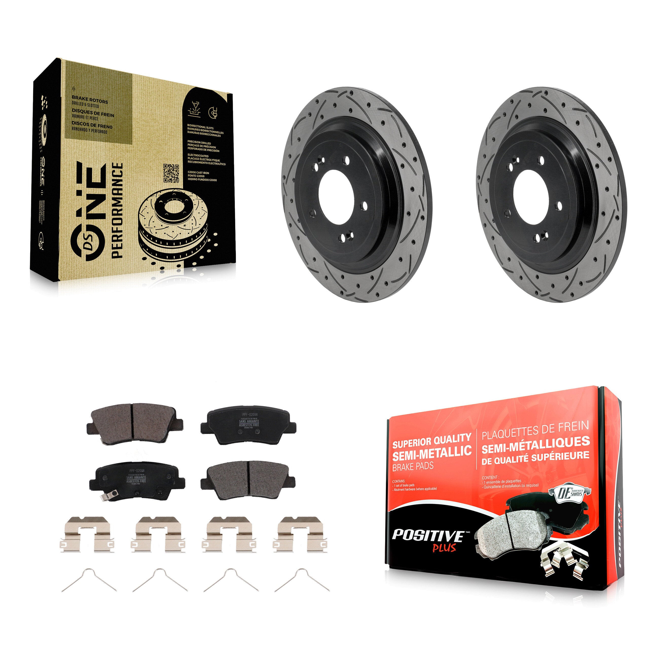 Transit Auto KDF-101951 Disc Brake Kit for 2017-2022 Hyundai Nexo, Hyundai Tucson, Kia Sportage - Rear
