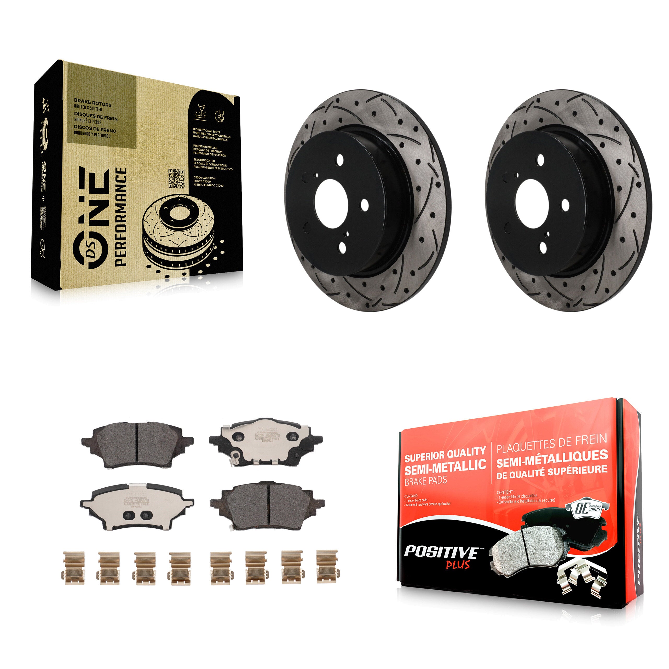 Transit Auto KDF-101952 Disc Brake Kit for 2019-2021 Toyota C-HR - Rear