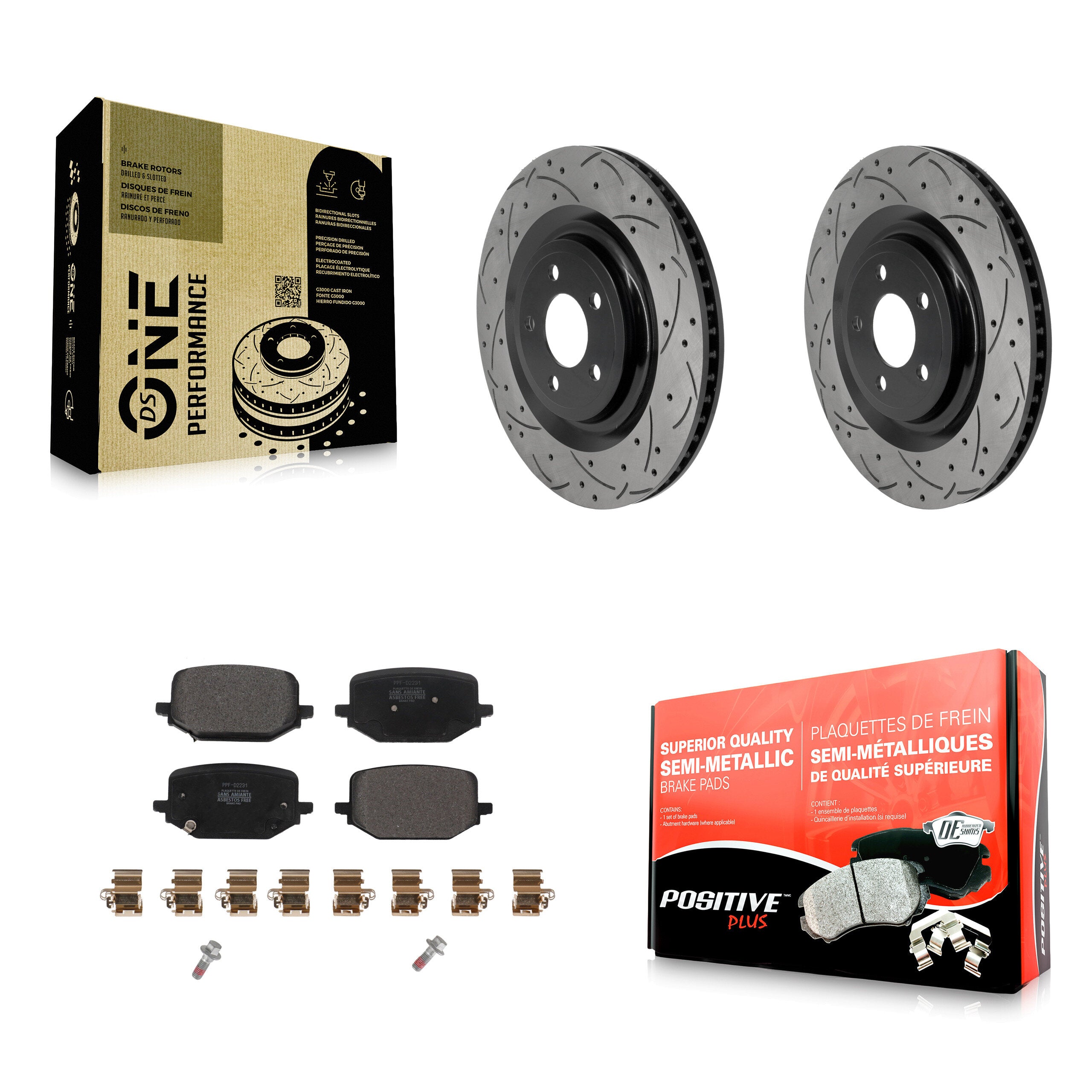 Transit Auto KDF-101957 Disc Brake Kit for 2020-2024 Ford Explorer, Ford Police Interceptor Utility, Lincoln Aviator - Rear