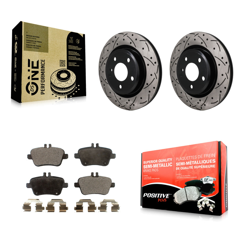 Transit Auto KDF-101958 Disc Brake Kit for 2014-2020 INFINITI QX30, Mercedes-Benz CLA250, Mercedes-Benz GLA250 - Rear