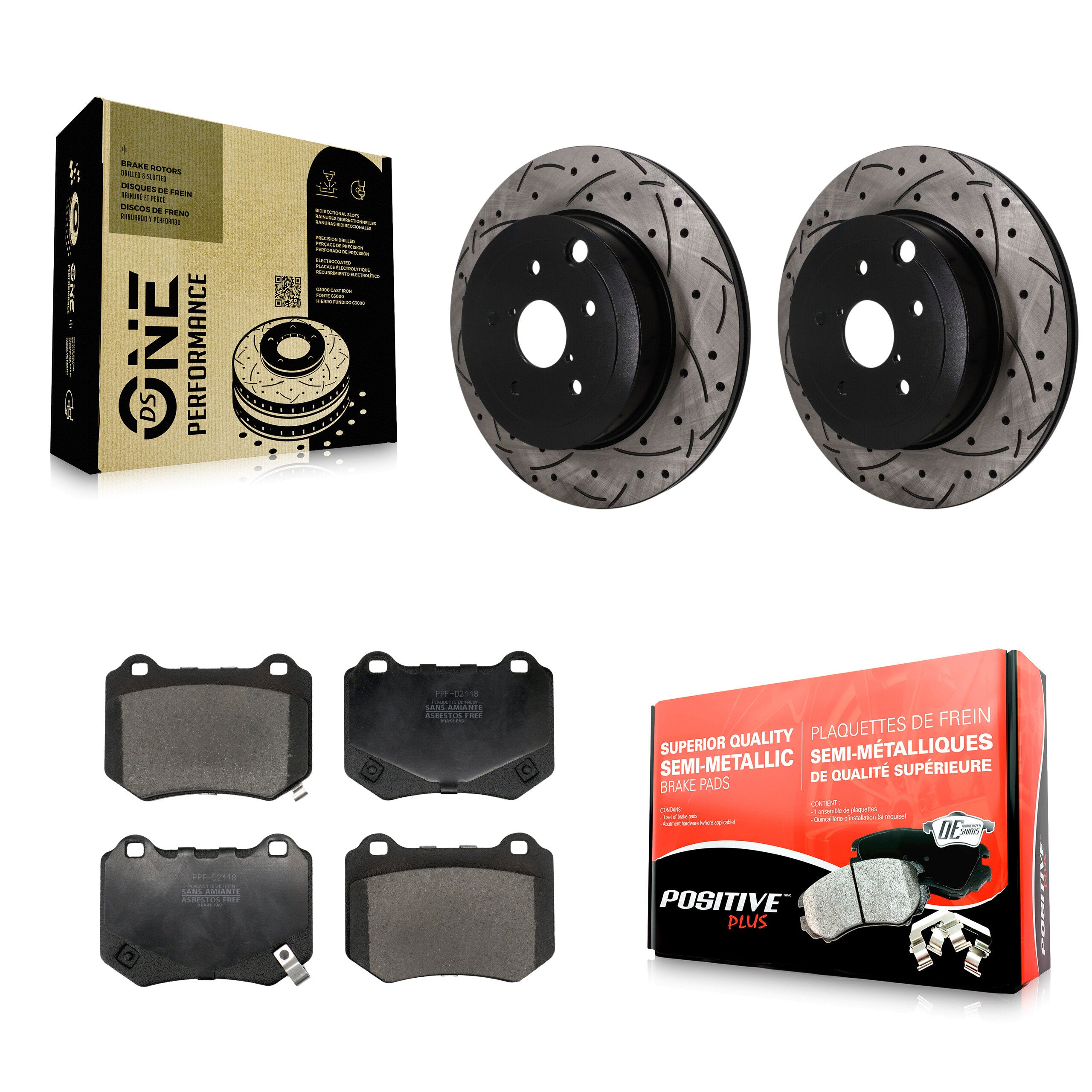 Transit Auto KDF-101960 Disc Brake Kit for 2018-2021 Subaru WRX STI - Rear