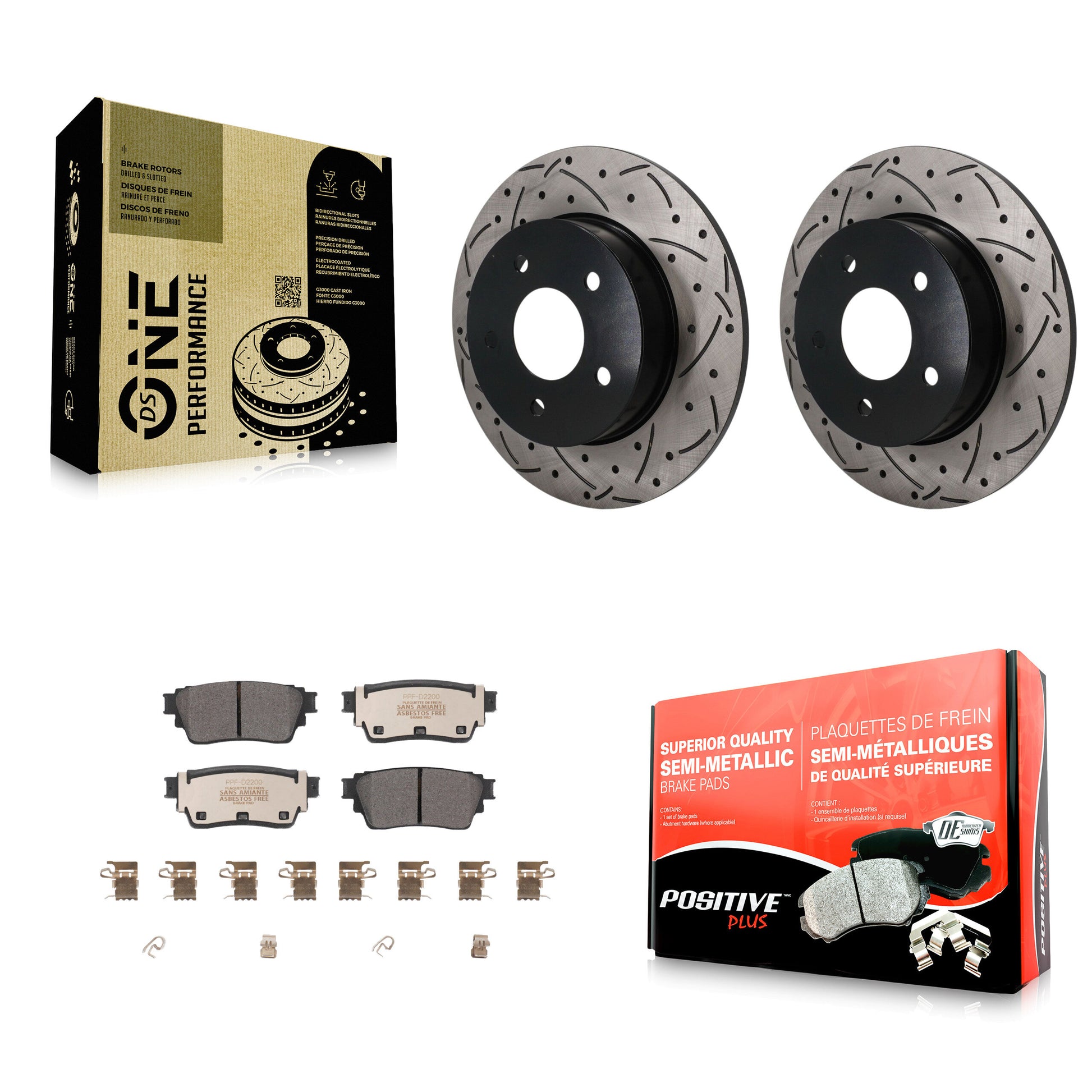 Transit Auto KDF-101964 Disc Brake Kit for 2019-2023 Nissan Altima, Nissan Kicks - Rear