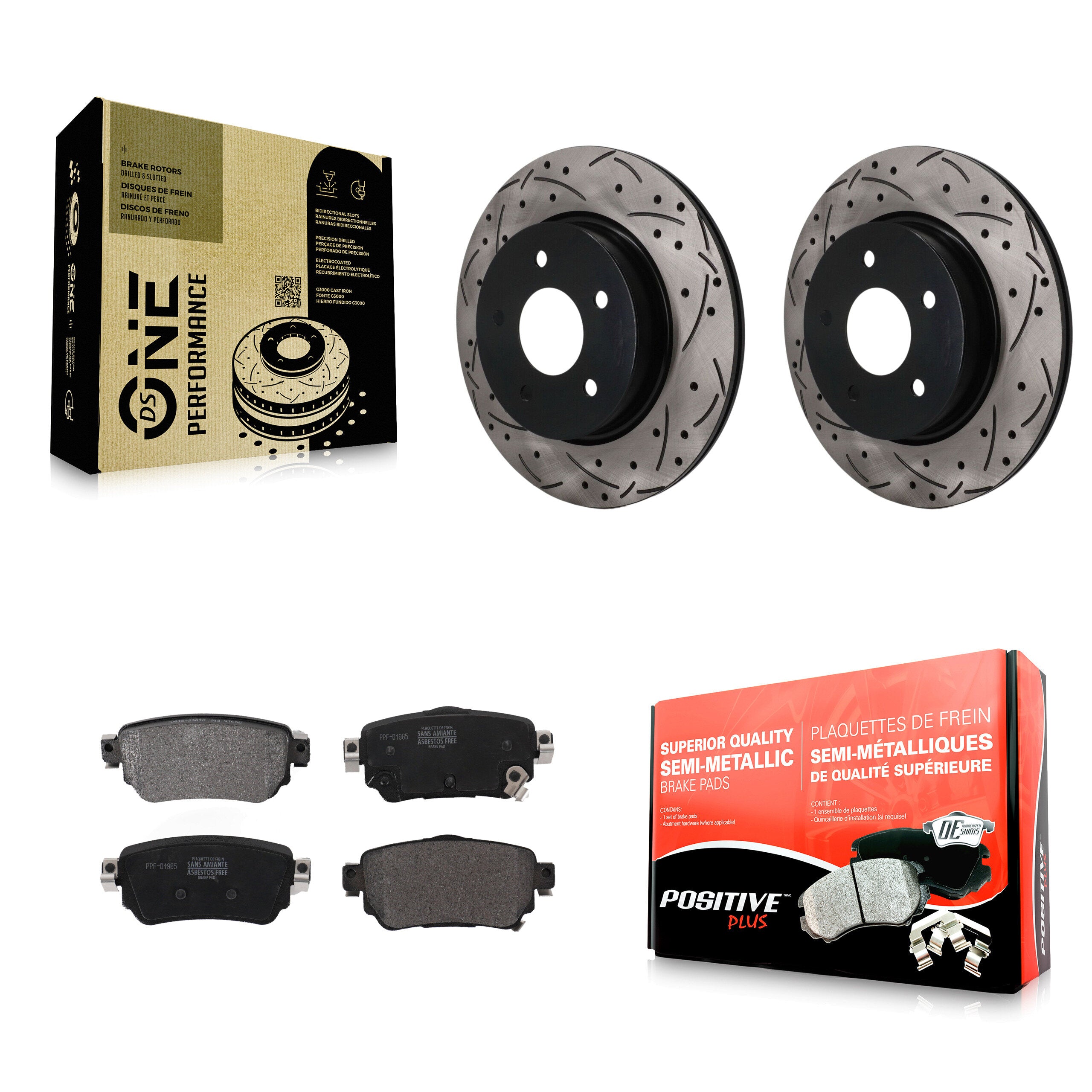 Transit Auto KDF-101969 Disc Brake Kit for 2018-2023 Nissan LEAF, Nissan Rogue Sport and More - Rear