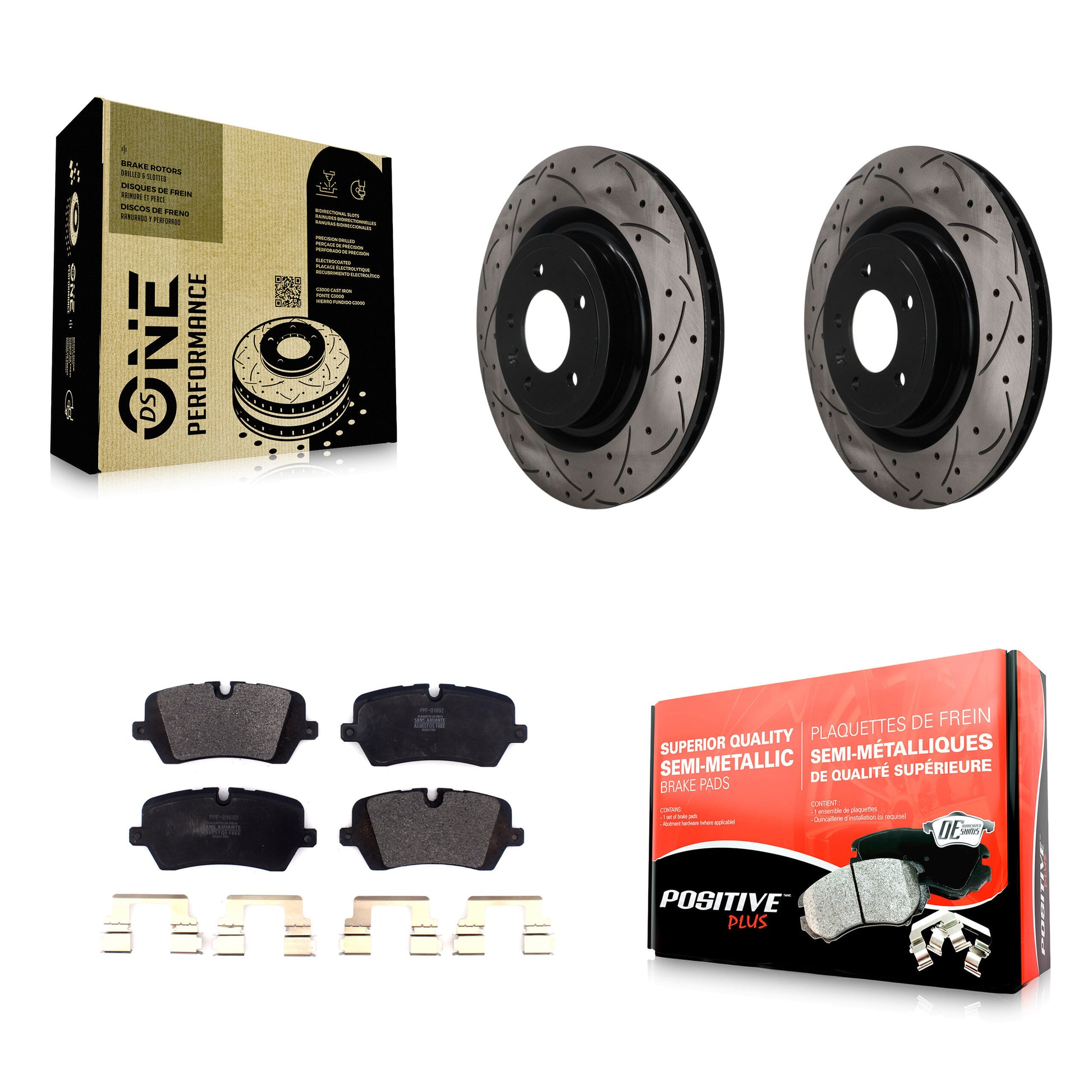 Transit Auto KDF-101981 Disc Brake Kit for 2014-2024 Land Rover Discovery, Land Rover Range Rover, Land Rover Range Rover Sport - Rear