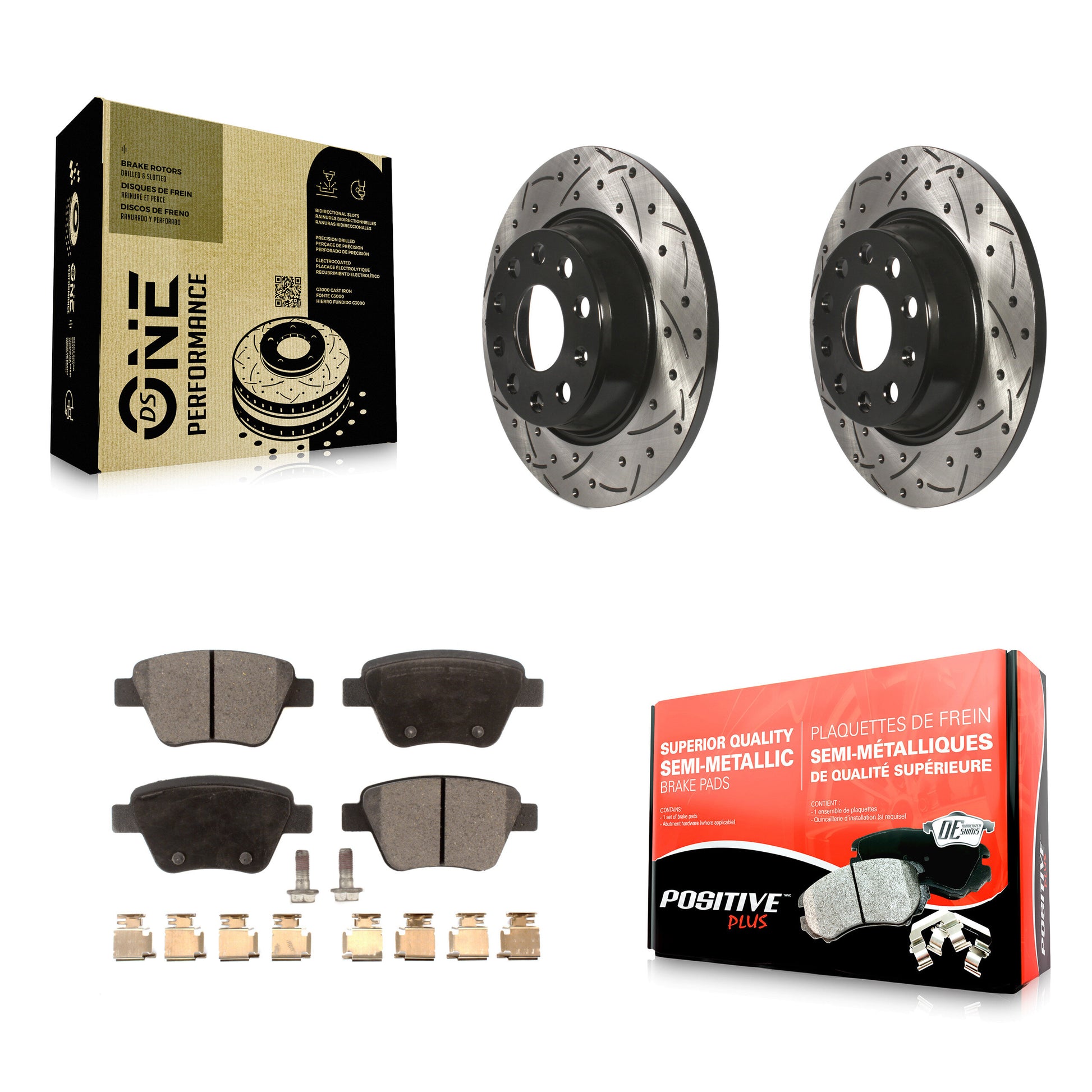 Transit Auto KDF-101984 Disc Brake Kit for 2010-2013 Audi A3 Quattro, Volkswagen Eos - Rear