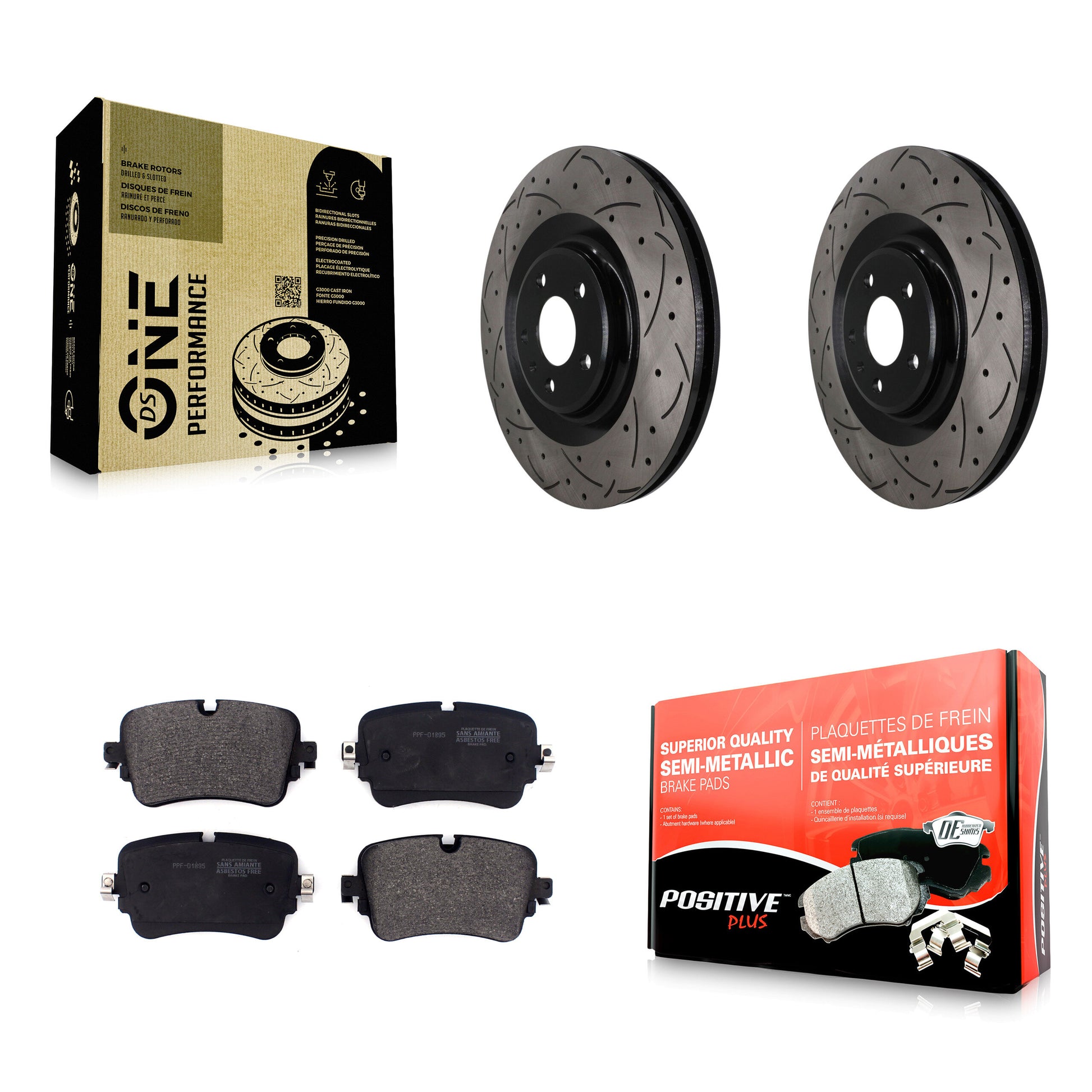 Transit Auto KDF-101985 Disc Brake Kit for 2017-2020 Audi A8 Quattro, Audi Q8 and More - Rear