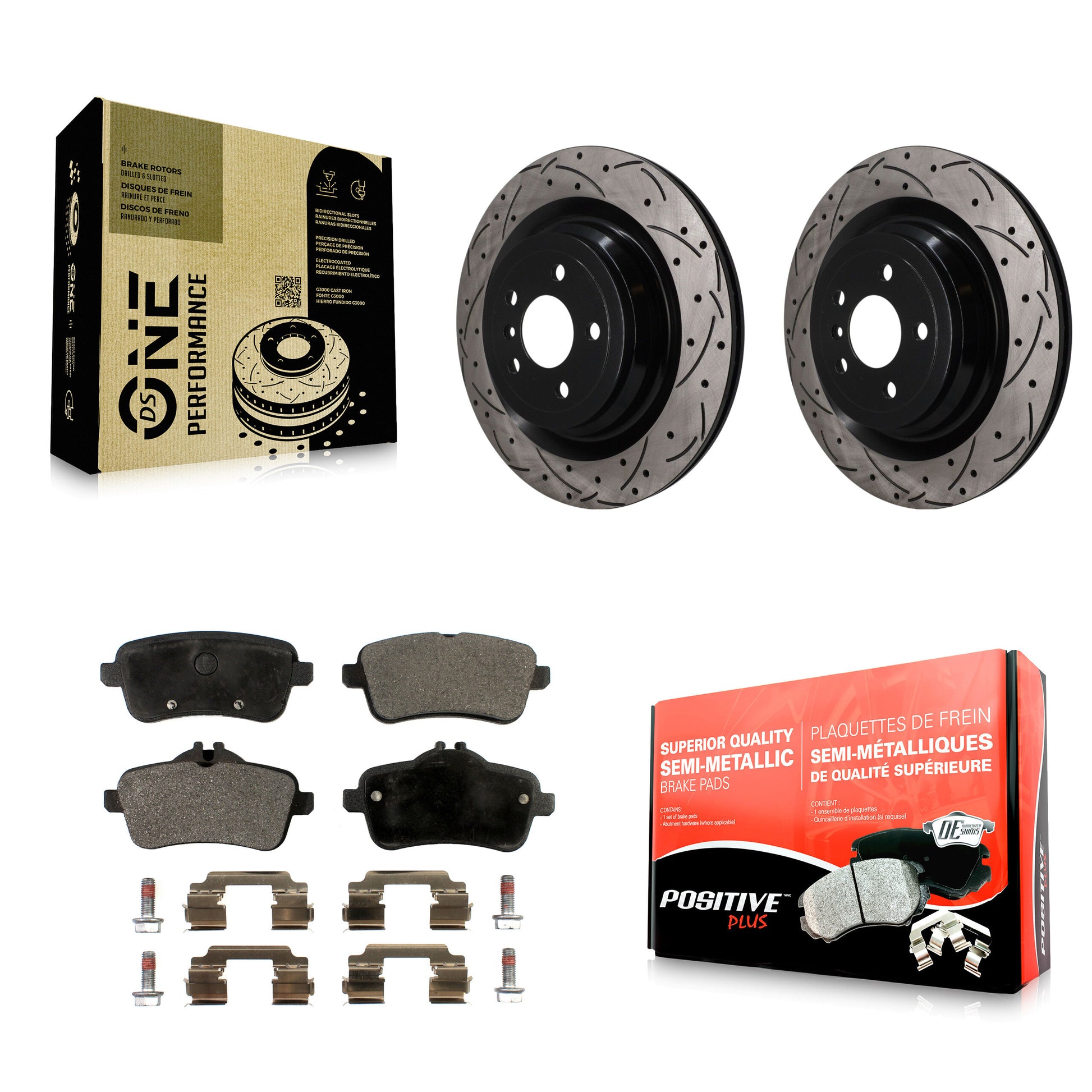 Transit Auto KDF-101994 Disc Brake Kit for 2013-2019 Mercedes-Benz GLS350d, Mercedes-Benz GLS450 and More - Rear