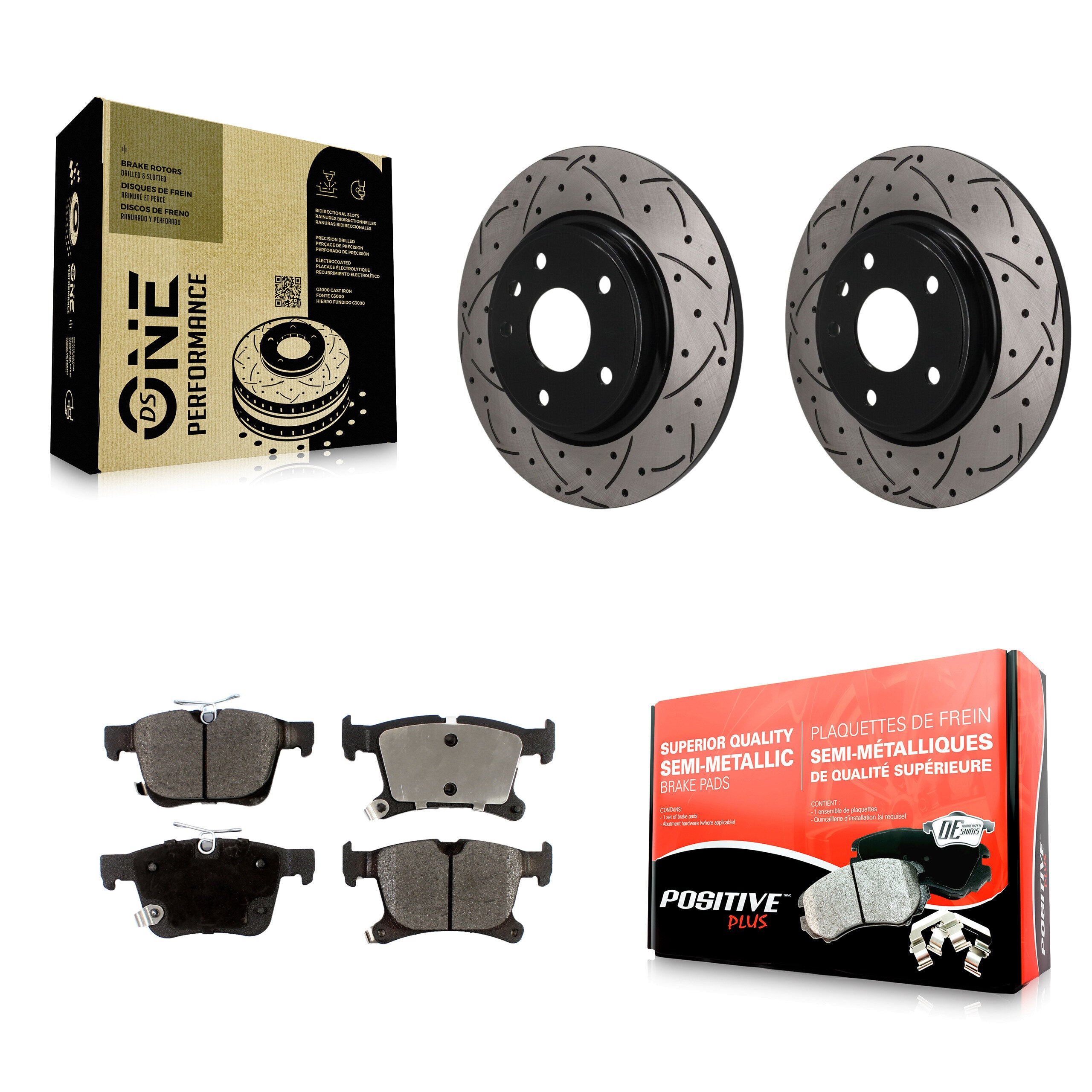 Transit Auto KDF-102008 Disc Brake Kit for 2017-2024 Chrysler Pacifica, Chrysler Grand Caravan, Chrysler Voyager - Rear