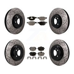 Transit Auto KDF-102009 Disc Brake Kit for 2011-2018 BMW 650i Gran Coupe, BMW 650i xDrive Gran Coupe and More - Front and Rear