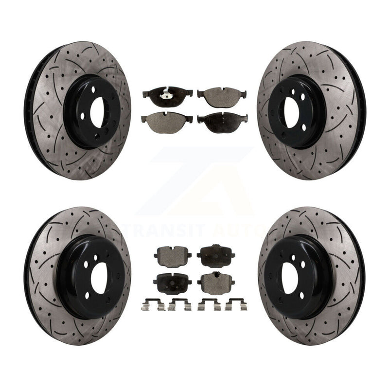 Transit Auto KDF-102009 Disc Brake Kit for 2011-2018 BMW 650i Gran Coupe, BMW 650i xDrive Gran Coupe and More - Front and Rear