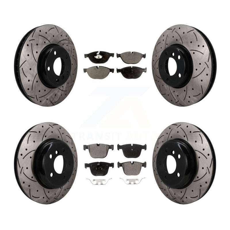 Transit Auto KDF-102010 Disc Brake Kit for 2010-2017 BMW ActiveHybrid 7, BMW 740Li xDrive and More - Front and Rear