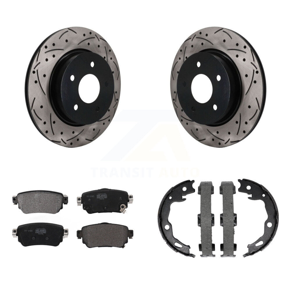 Transit Auto KDF-102053 Disc Brake Kit for 2018-2023 Nissan Rogue Sport, Nissan Qashqai, Nissan Rogue - Rear