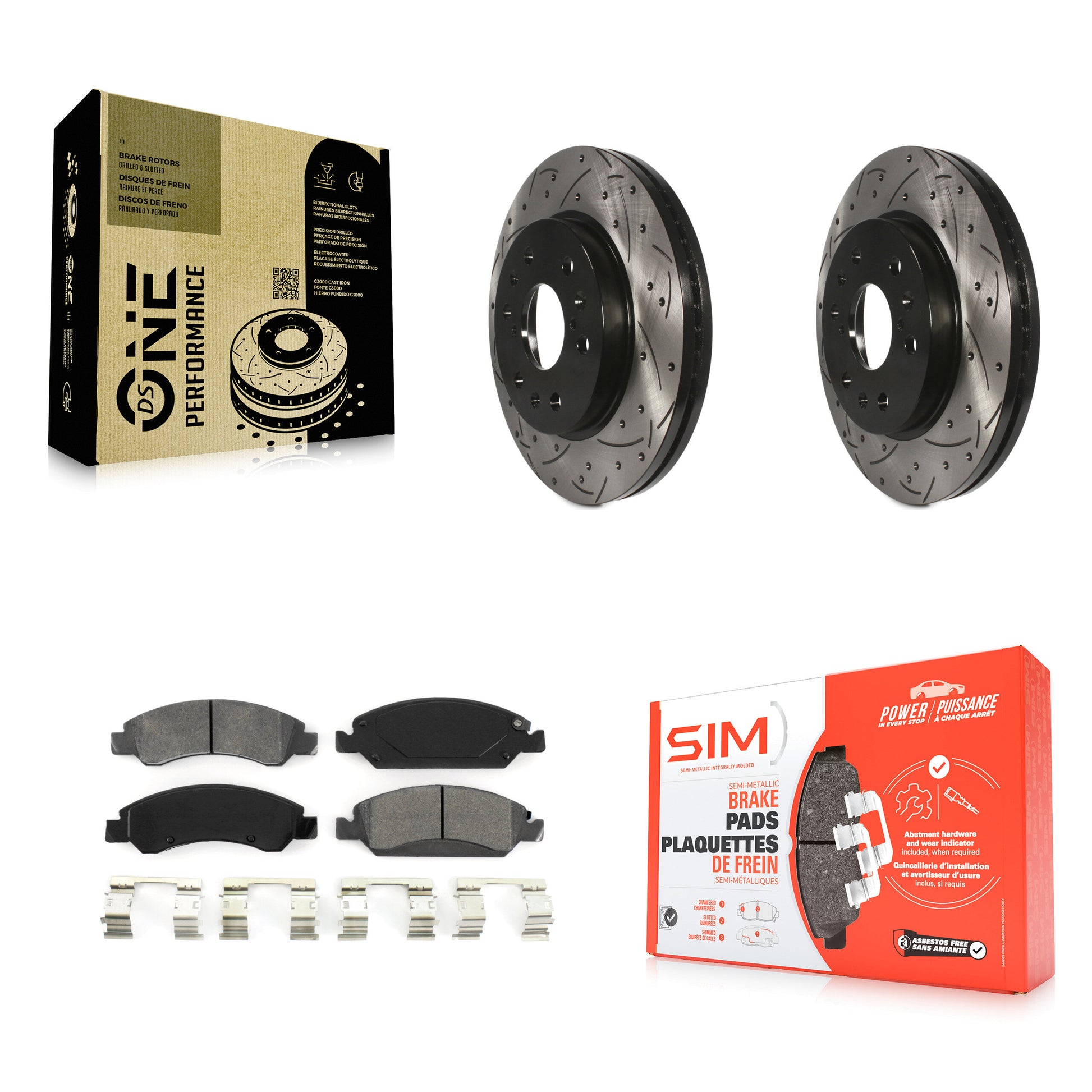 Transit Auto KDS-100003 Disc Brake Kit for 2005-2020 Chevrolet Suburban, Cadillac Escalade and More - Front