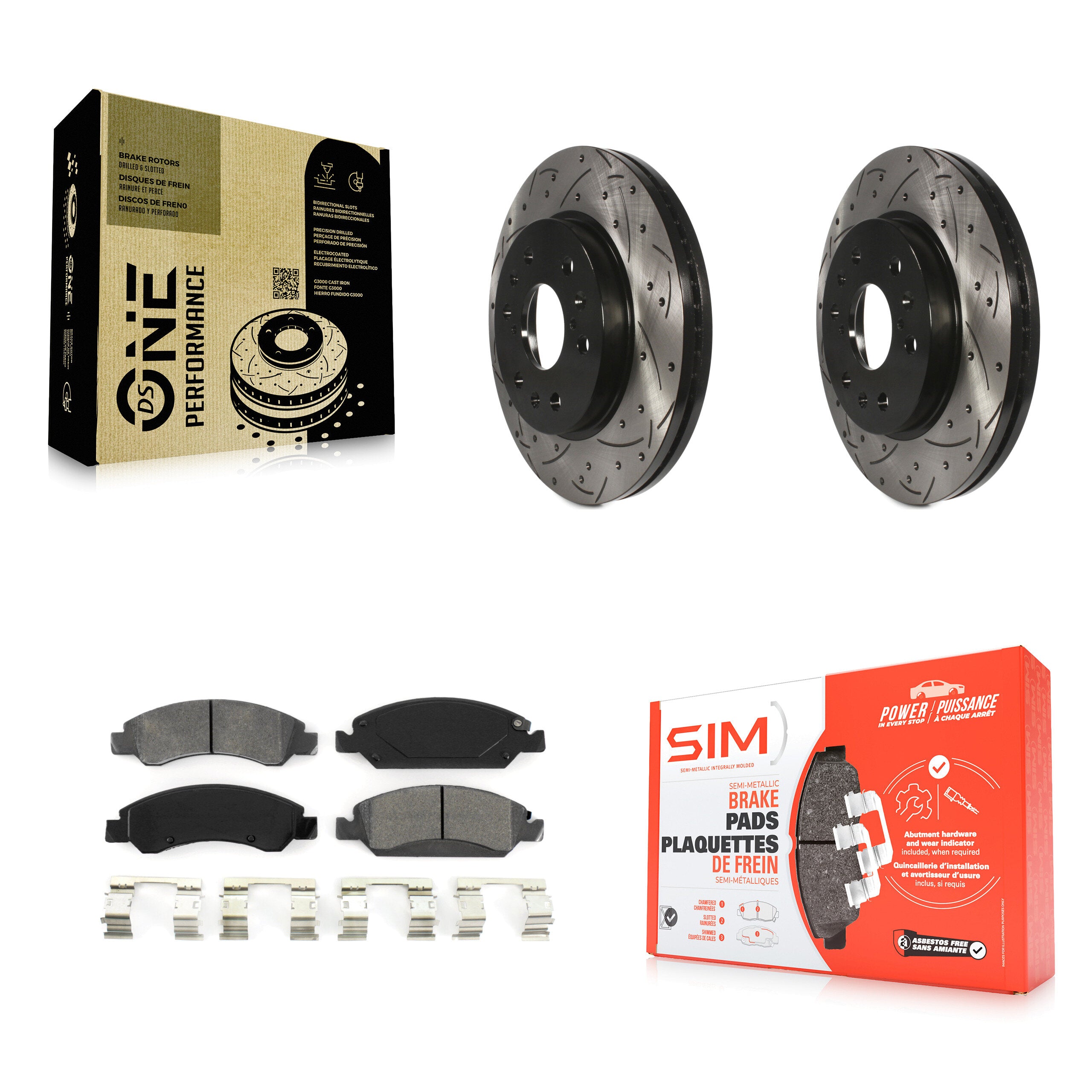 Transit Auto KDS-100003 Disc Brake Kit for 2005-2020 Chevrolet Suburban, Cadillac Escalade and More - Front