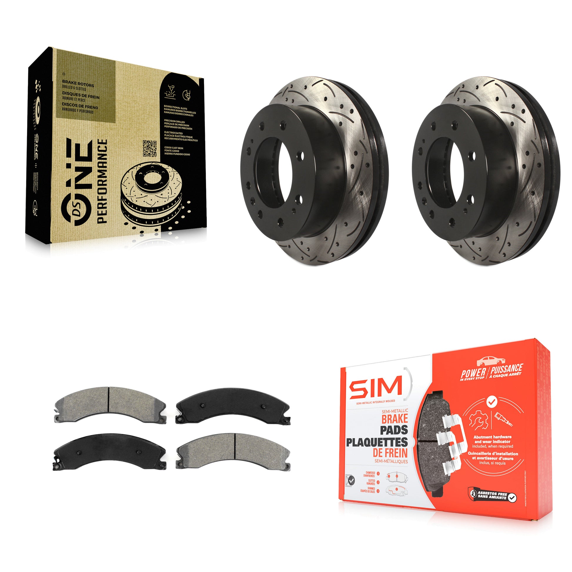 Transit Auto KDS-100009 Disc Brake Kit for 2011-2019 Chevrolet Suburban 3500 HD, Chevrolet Silverado 2500 HD and More - Front