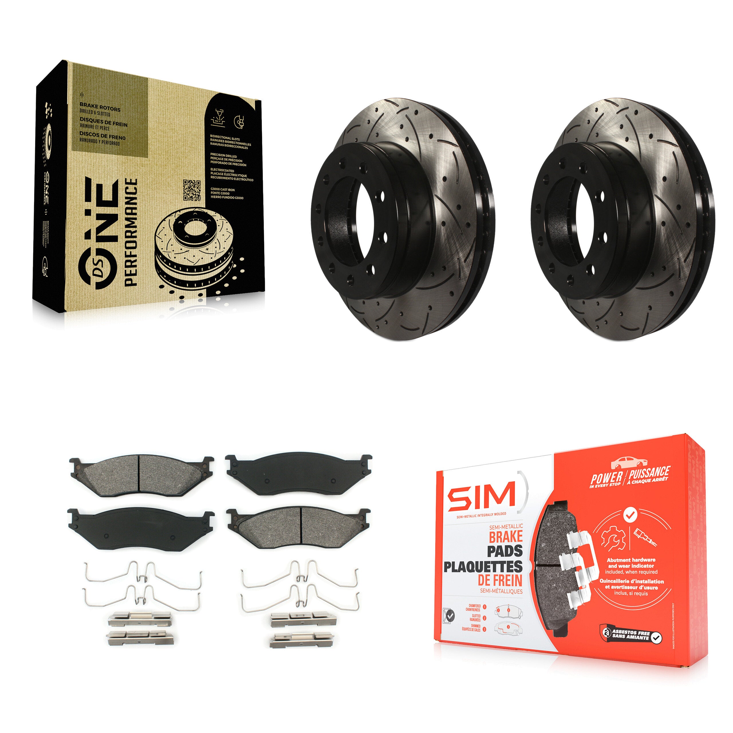 Transit Auto KDS-100014 Disc Brake Kit for 2005-2016 Ford F-450 Super Duty, International CF500 and More - Front