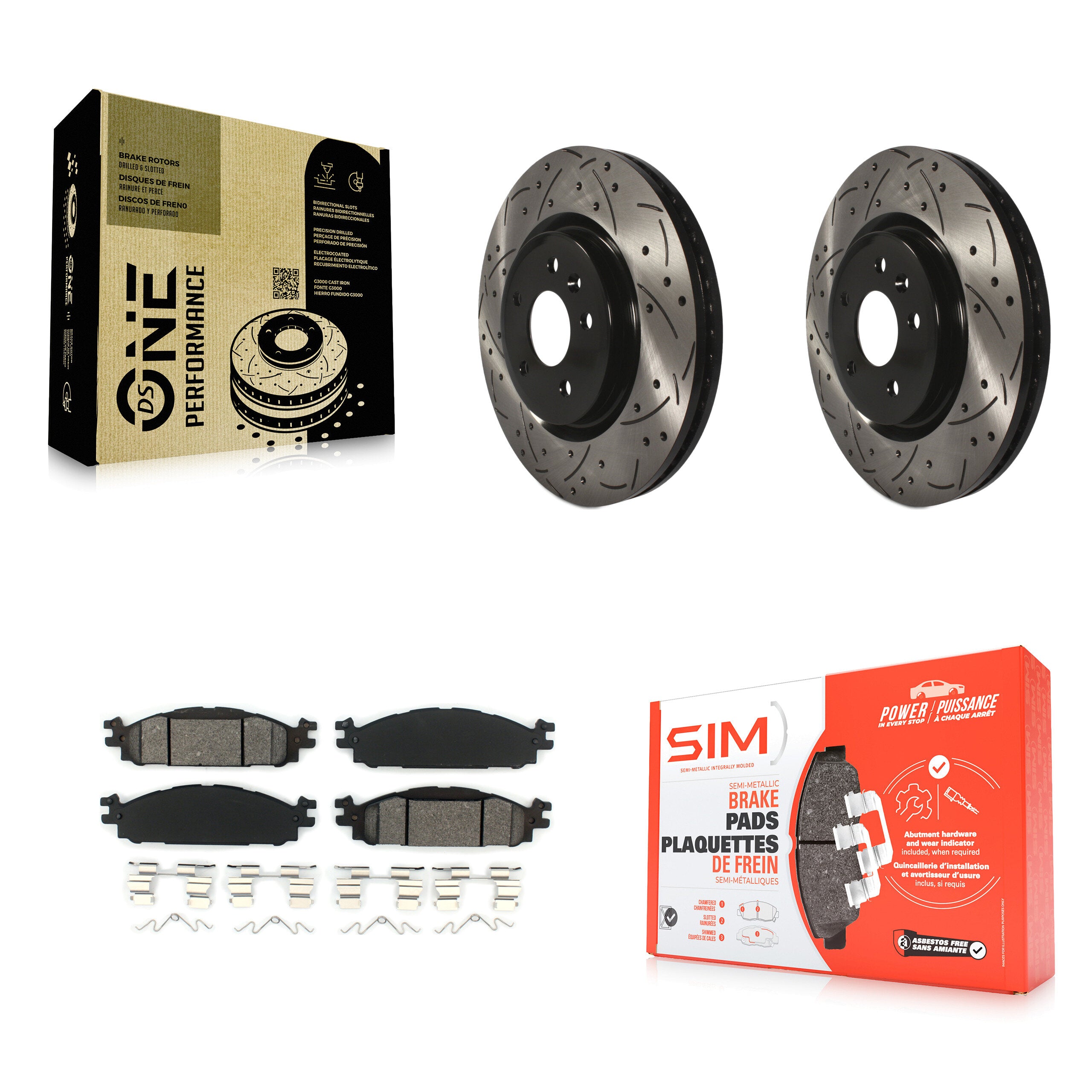 Transit Auto KDS-100022 Disc Brake Kit for 2009-2019 Ford Explorer, Ford Flex and More - Front