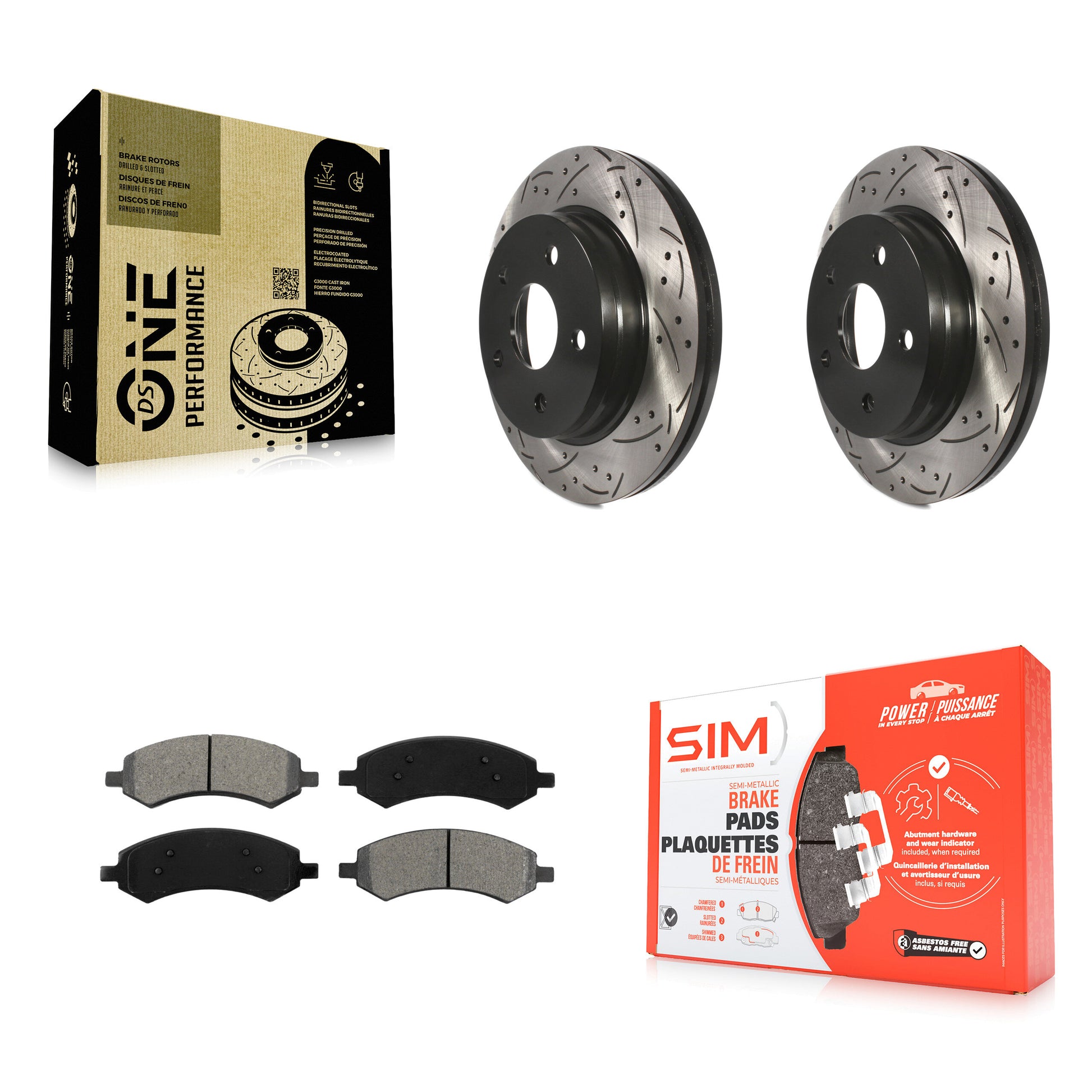 Transit Auto KDS-100032 Disc Brake Kit for 2006-2023 Ram 1500 Classic, Ram 1500 and More - Front