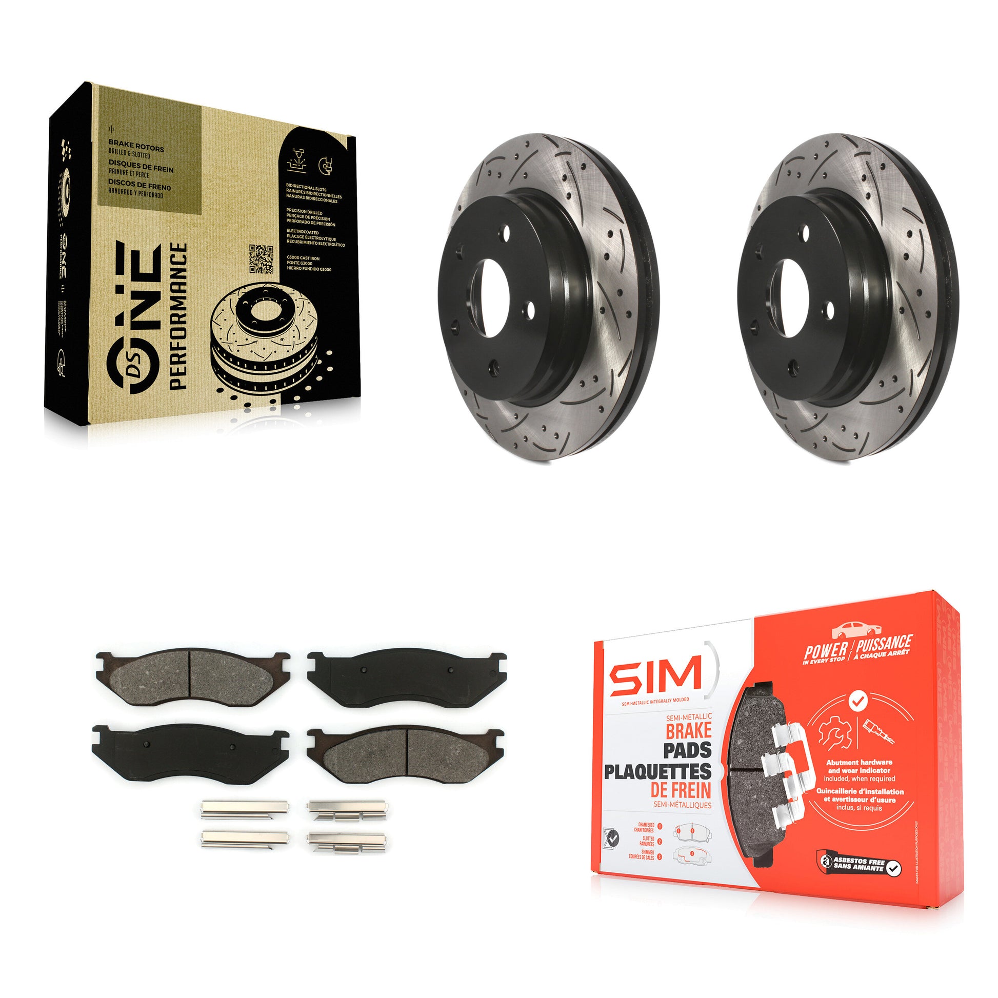 Transit Auto KDS-100033 Disc Brake Kit for 2002-2006 Dodge Ram 1500, Dodge Durango - Front