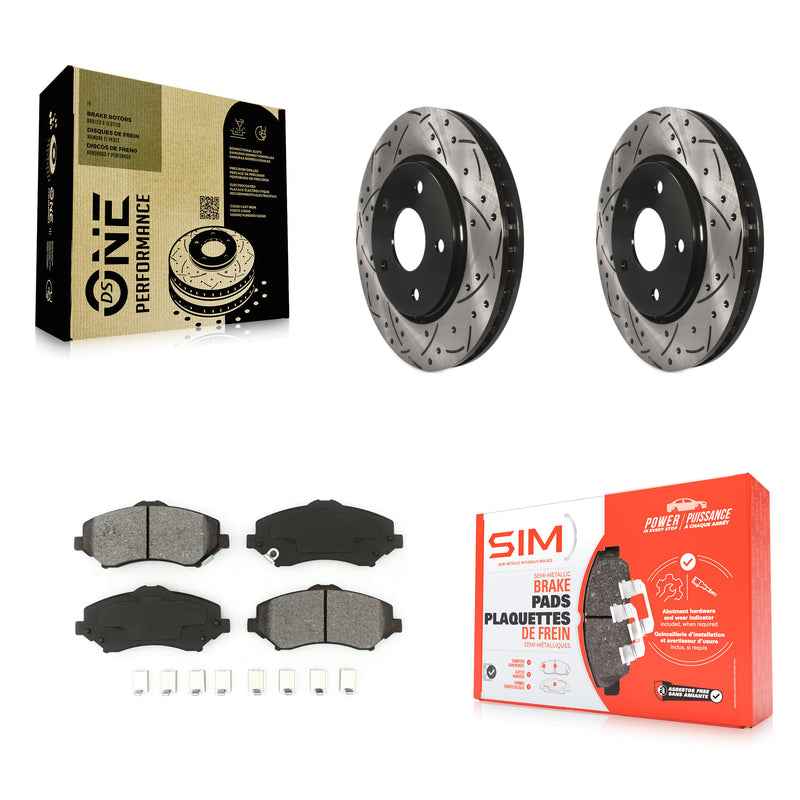 Transit Auto KDS-100040 Disc Brake Kit for 2008-2016 Chrysler Town & Country, Dodge Grand Caravan and More - Front
