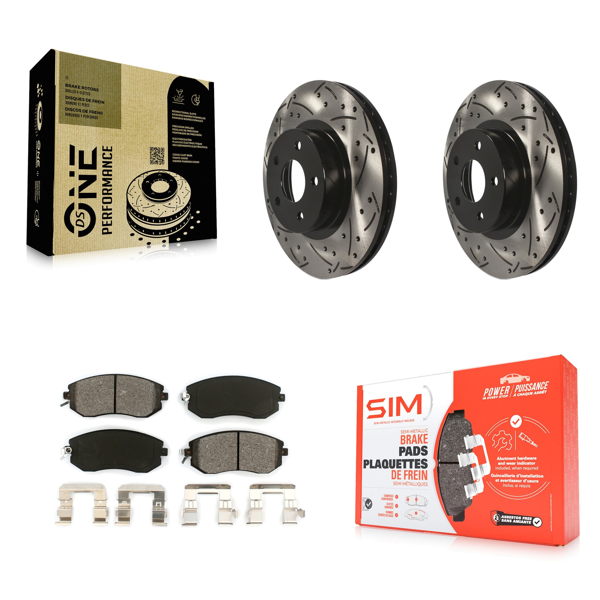 Transit Auto KDS-100048 Disc Brake Kit for 2011-2016 Subaru Impreza, Scion FR-S, Subaru BRZ - Front