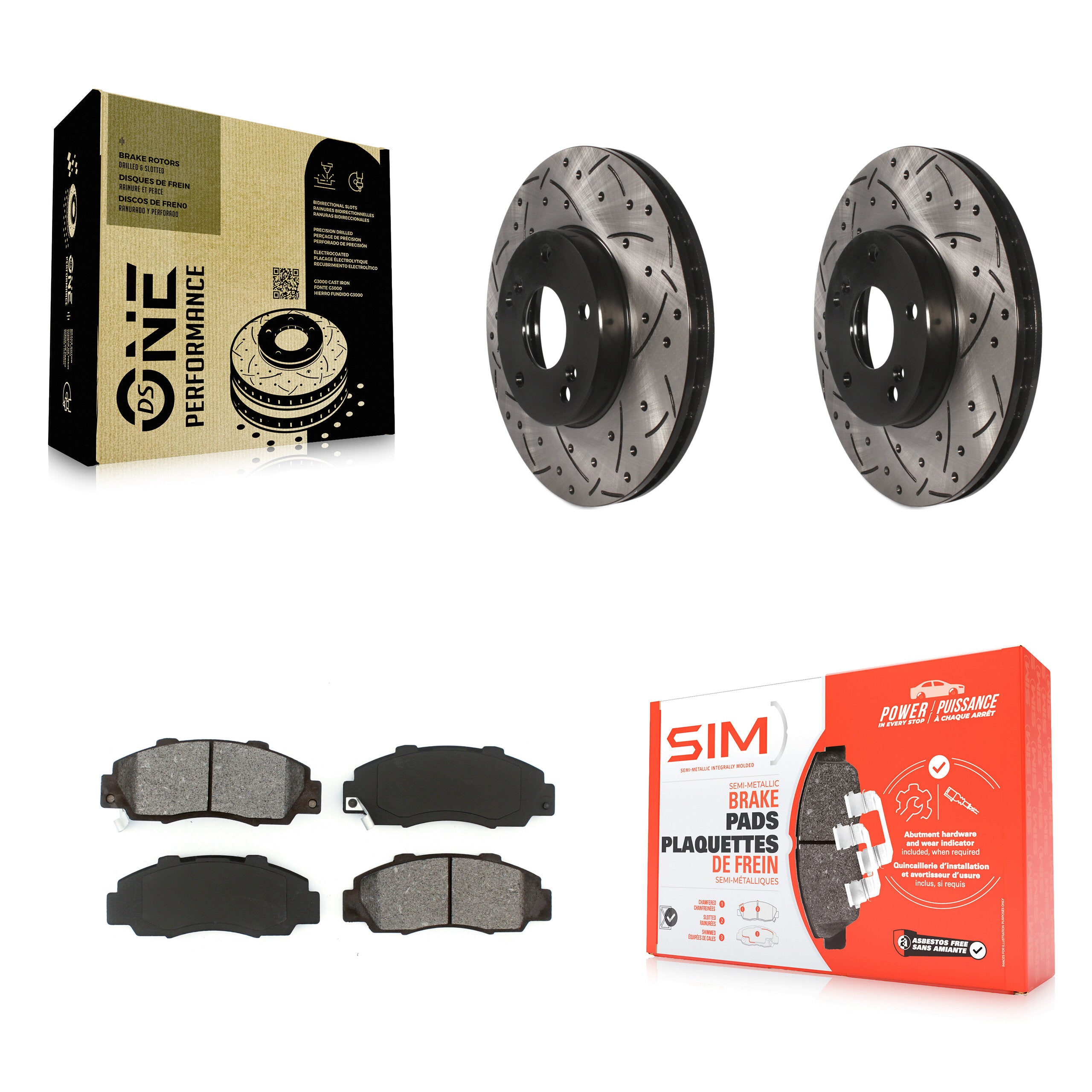 Transit Auto KDS-100054 Disc Brake Kit for 1998-2002 Honda Accord - Front
