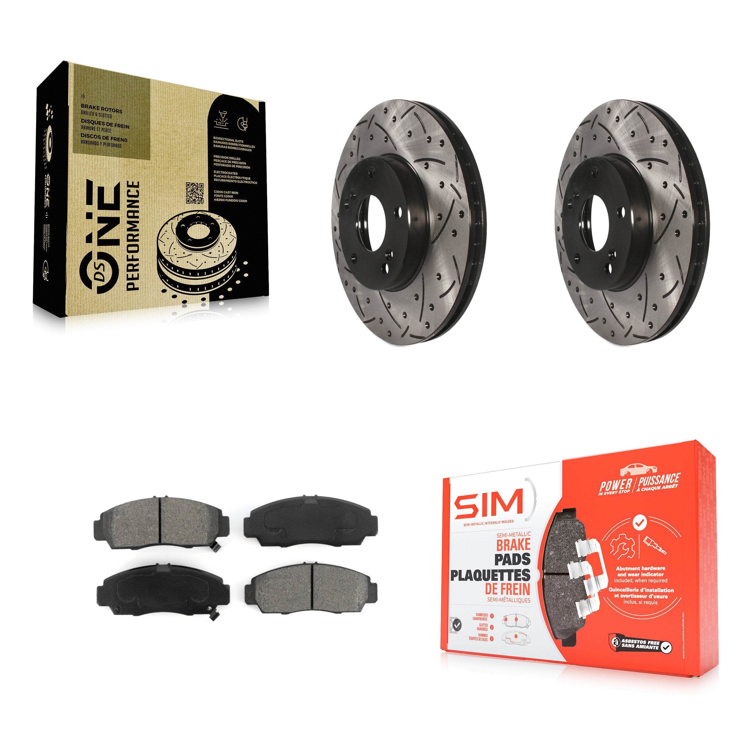 Transit Auto KDS-100055 Disc Brake Kit for 2005 Honda Accord - Front