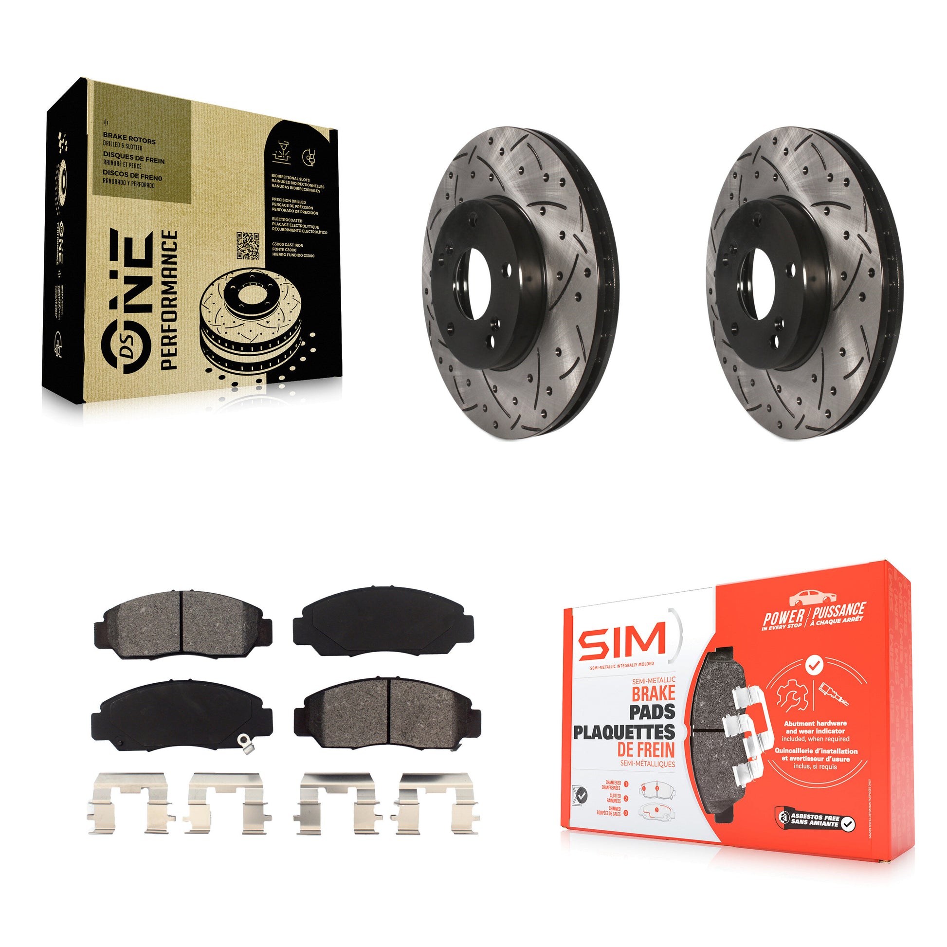 Transit Auto KDS-100057 Disc Brake Kit for 2003-2011 Acura CSX, Honda Accord, Honda Civic - Front