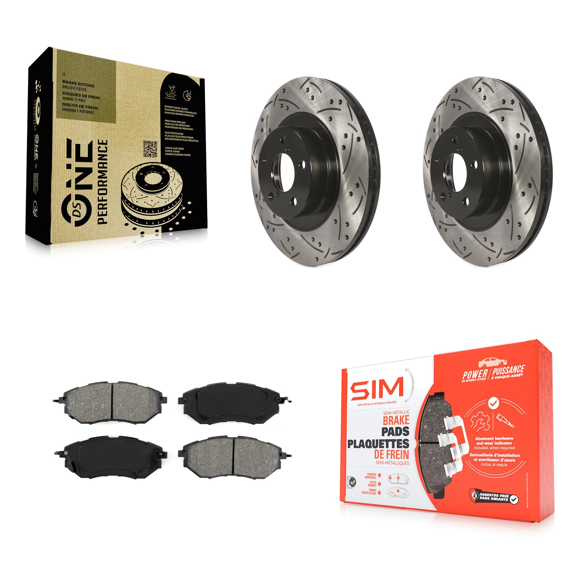 Transit Auto KDS-100065 Disc Brake Kit for 2009 Subaru Legacy - Front
