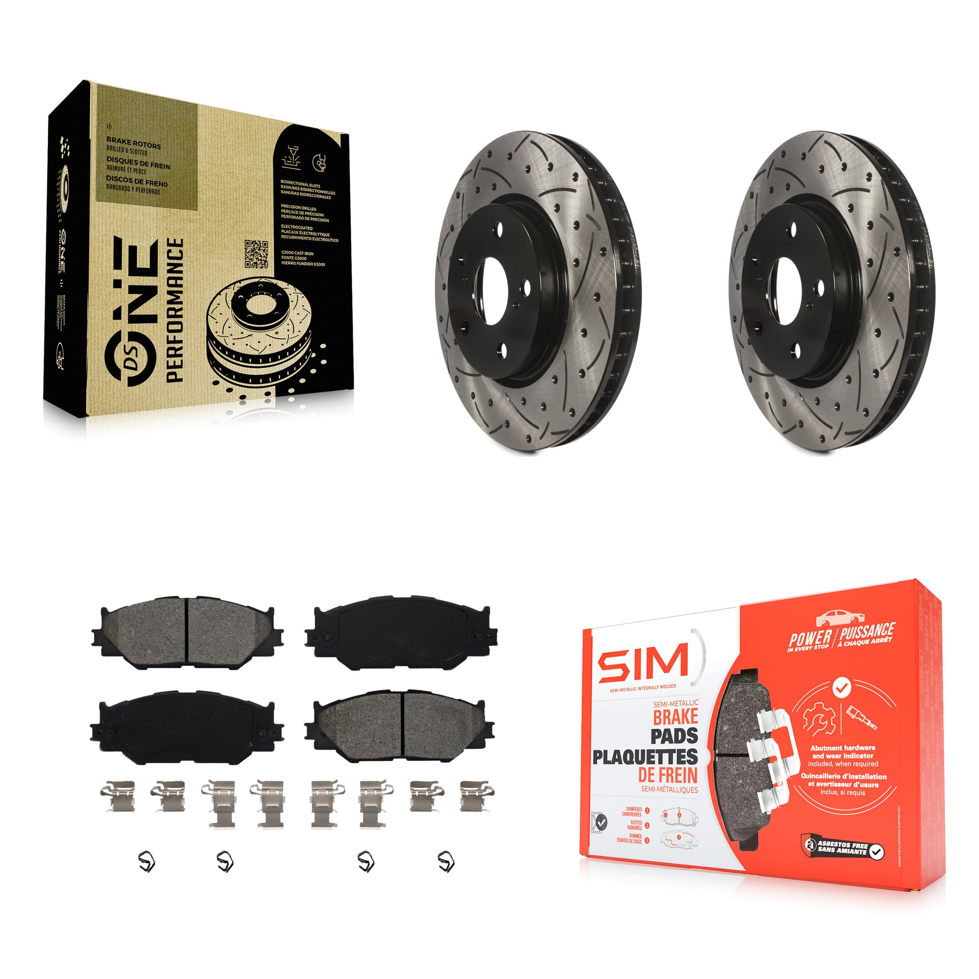 Transit Auto KDS-100089 Disc Brake Kit for 2006-2015 Lexus IS250 - Front