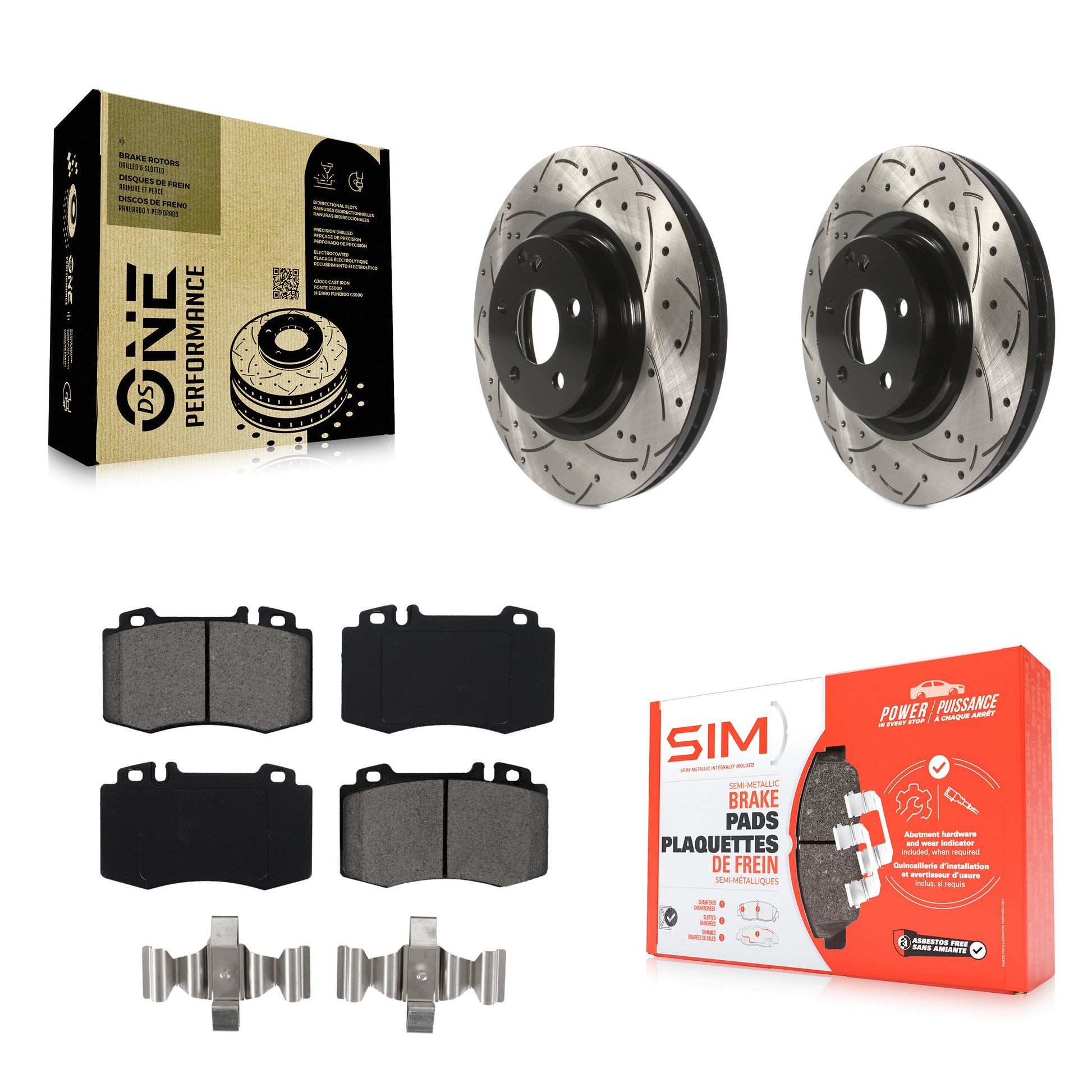 Transit Auto KDS-100093 Disc Brake Kit for 2003-2012 Mercedes-Benz CLS550, Mercedes-Benz E350 and More - Front