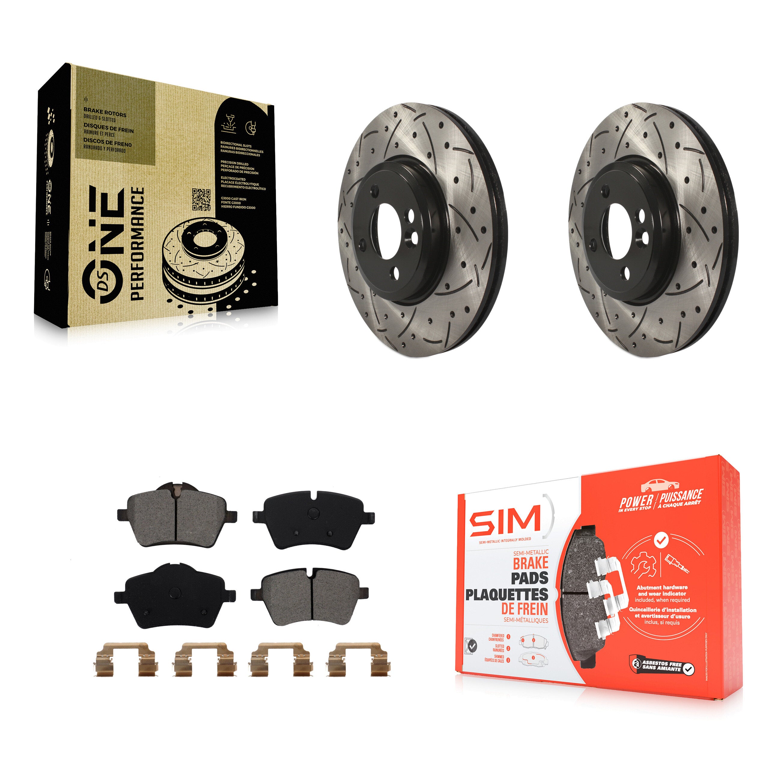 Transit Auto KDS-100103 Disc Brake Kit for 2002-2015 Mini Cooper Countryman, Mini Cooper - Front