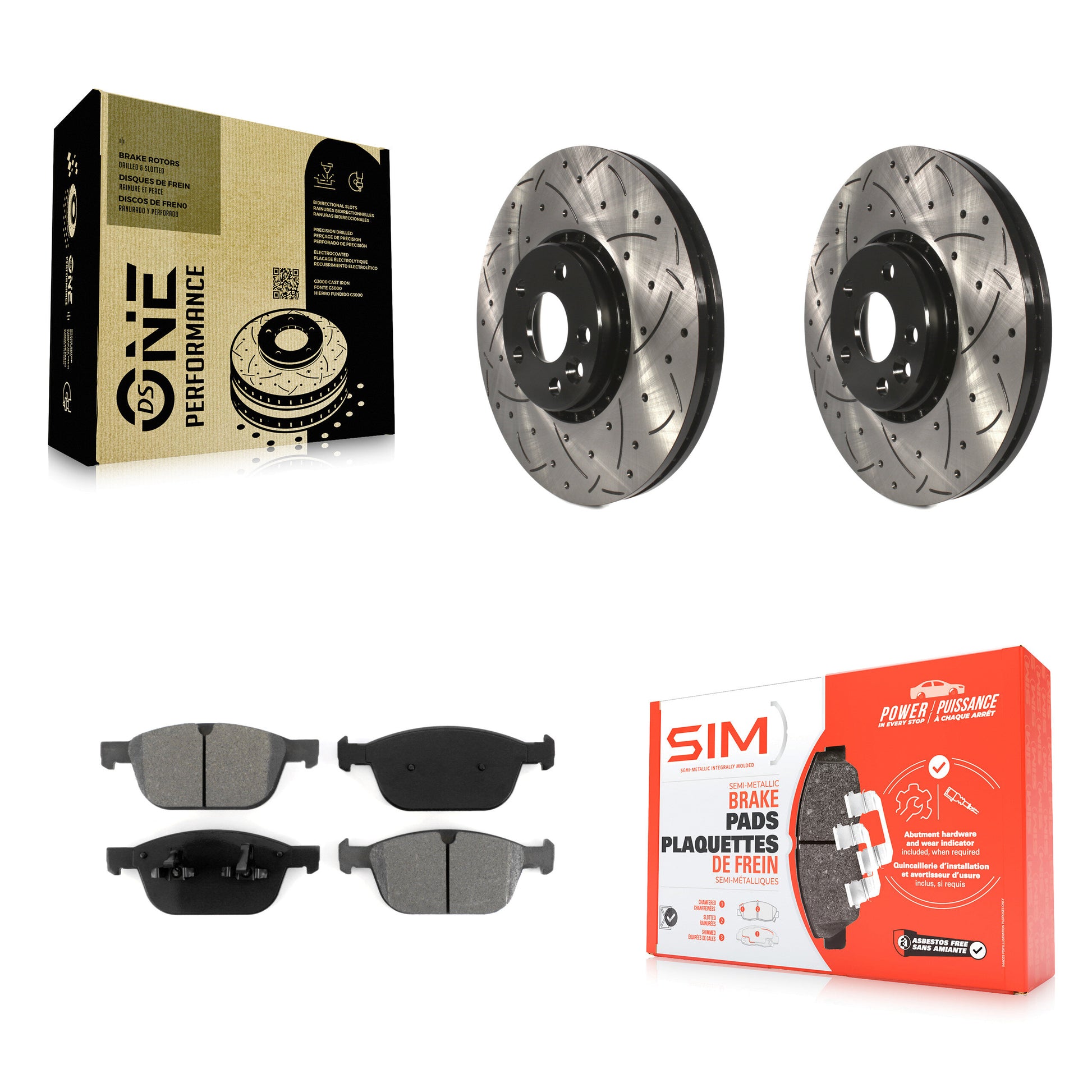 Transit Auto KDS-100123 Disc Brake Kit for 2010-2015 Volvo XC60 - Front