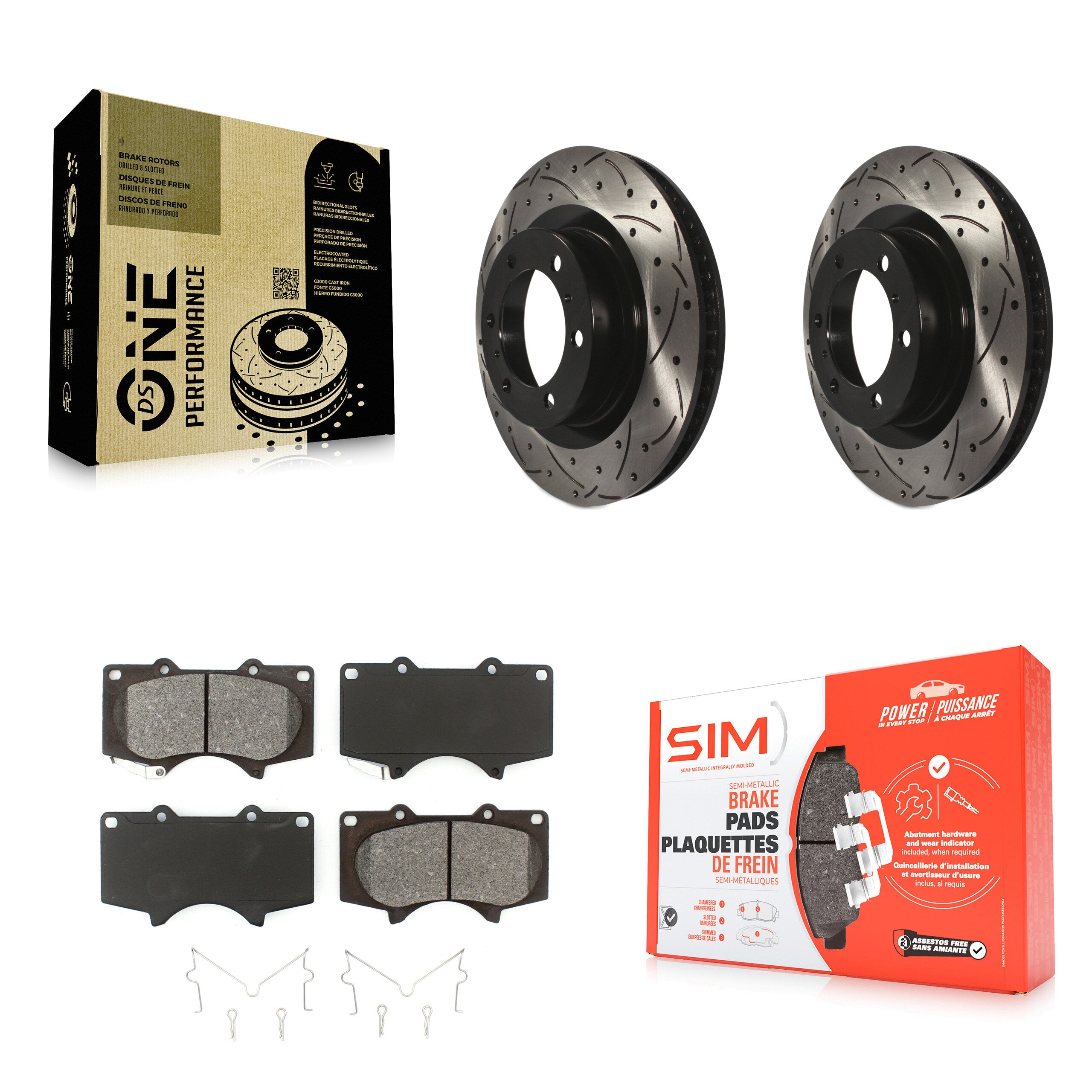 Transit Auto KDS-100124 Disc Brake Kit for 2010-2023 Lexus GX460, Toyota 4Runner - Front