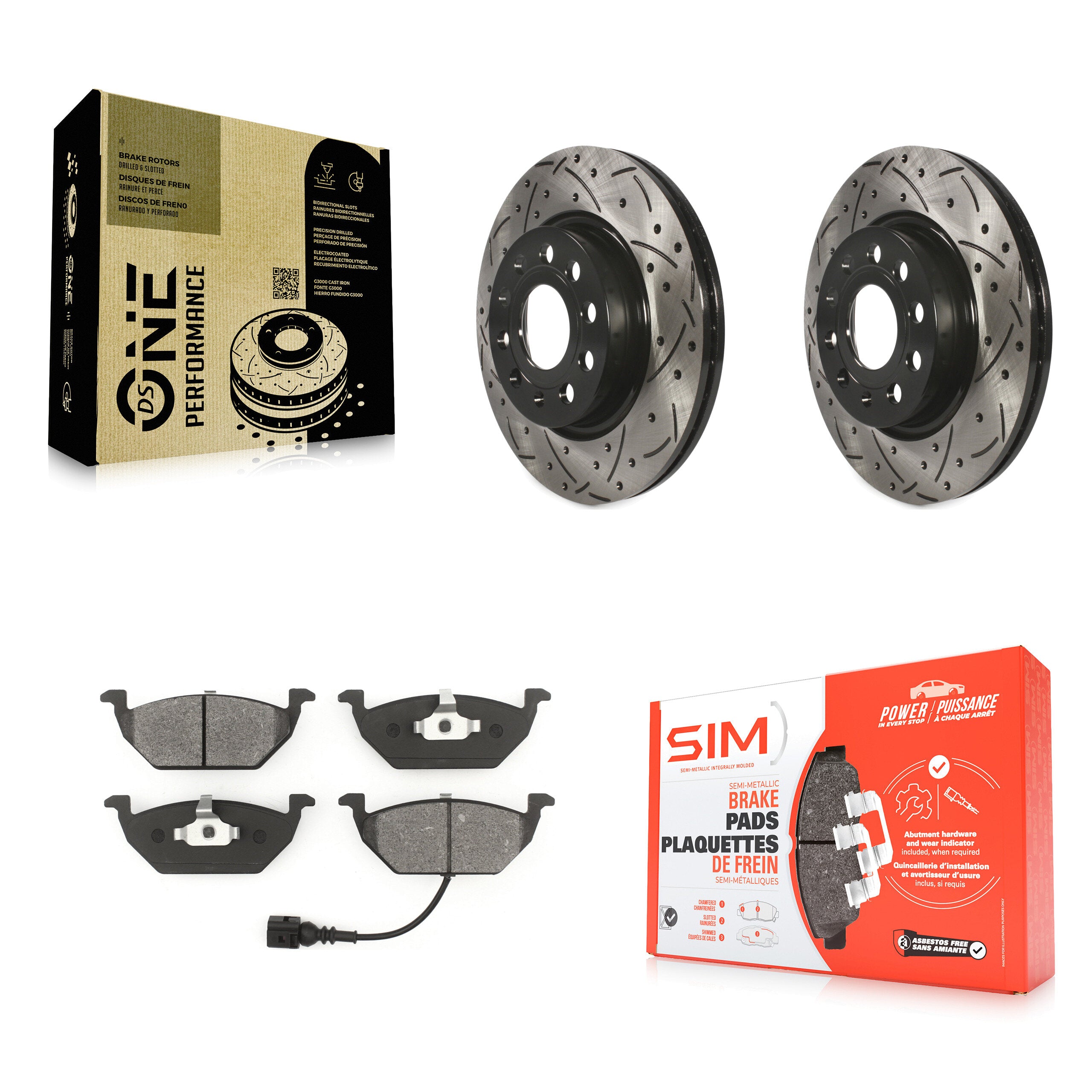 Transit Auto KDS-100134 Disc Brake Kit for 2011-2015 Volkswagen Jetta - Front