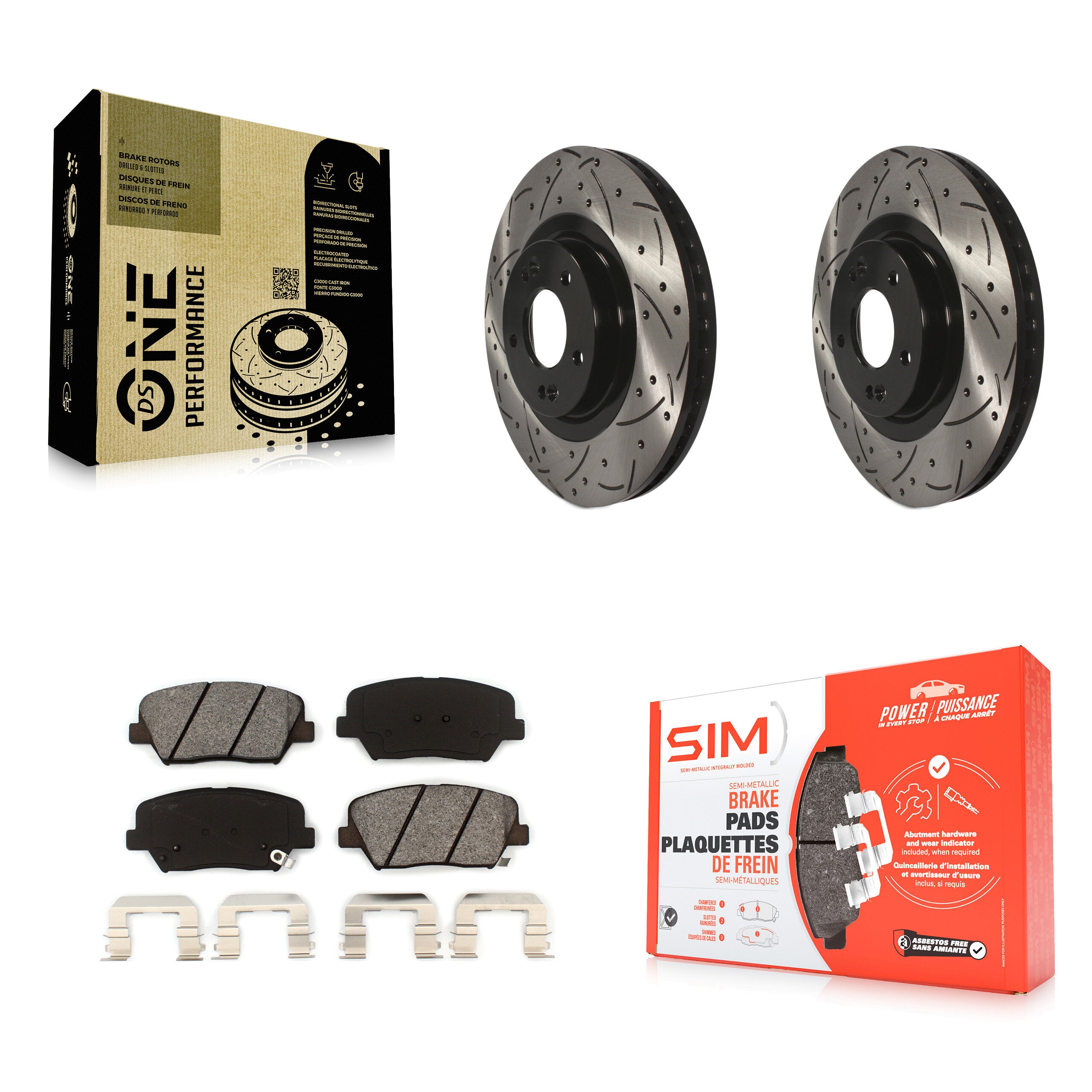 Transit Auto KDS-100143 Disc Brake Kit for 2013-2016 Kia Sorento, Hyundai Santa Fe Sport - Front