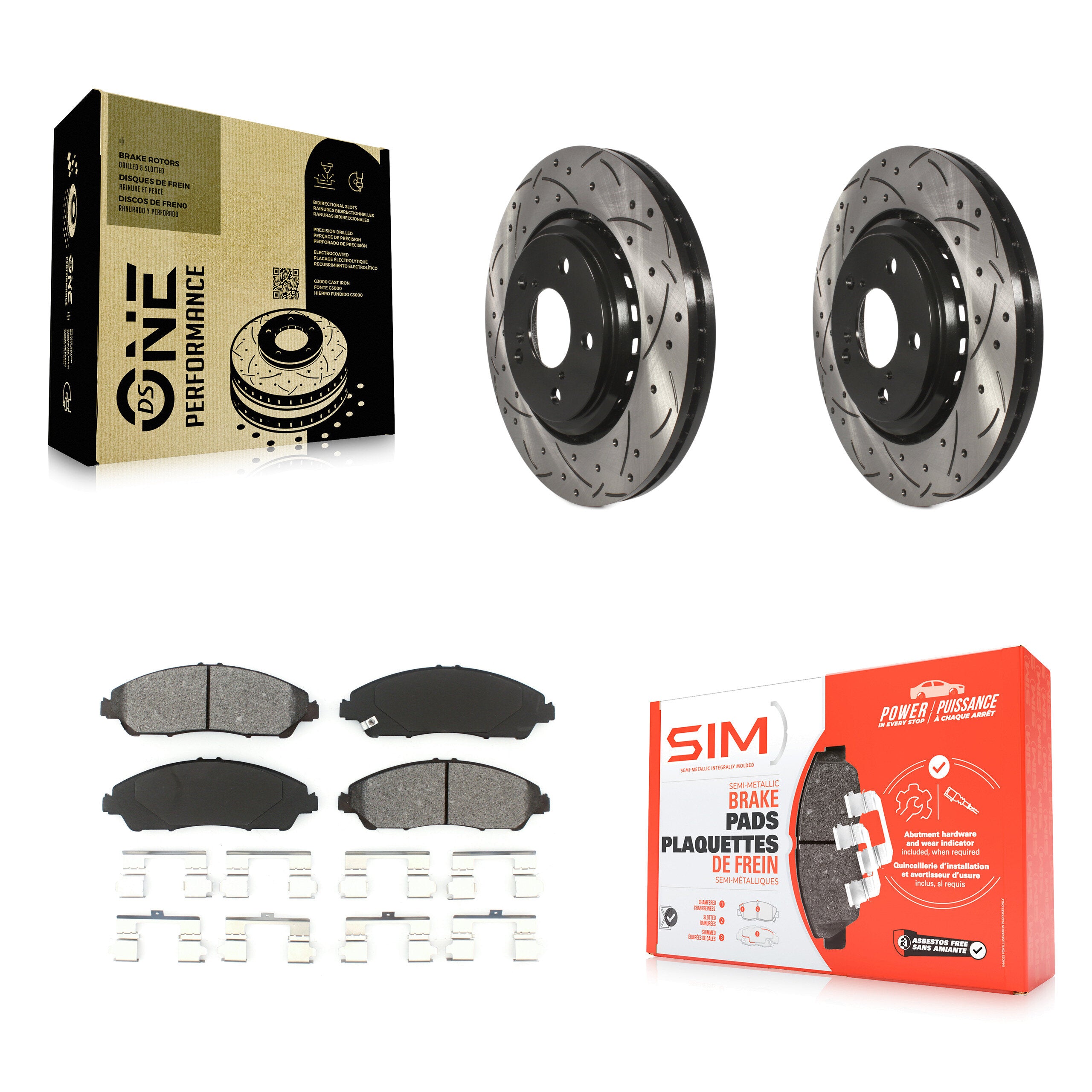 Transit Auto KDS-100152 Disc Brake Kit for 2016-2024 Acura MDX, Honda Ridgeline, Honda Pilot - Front