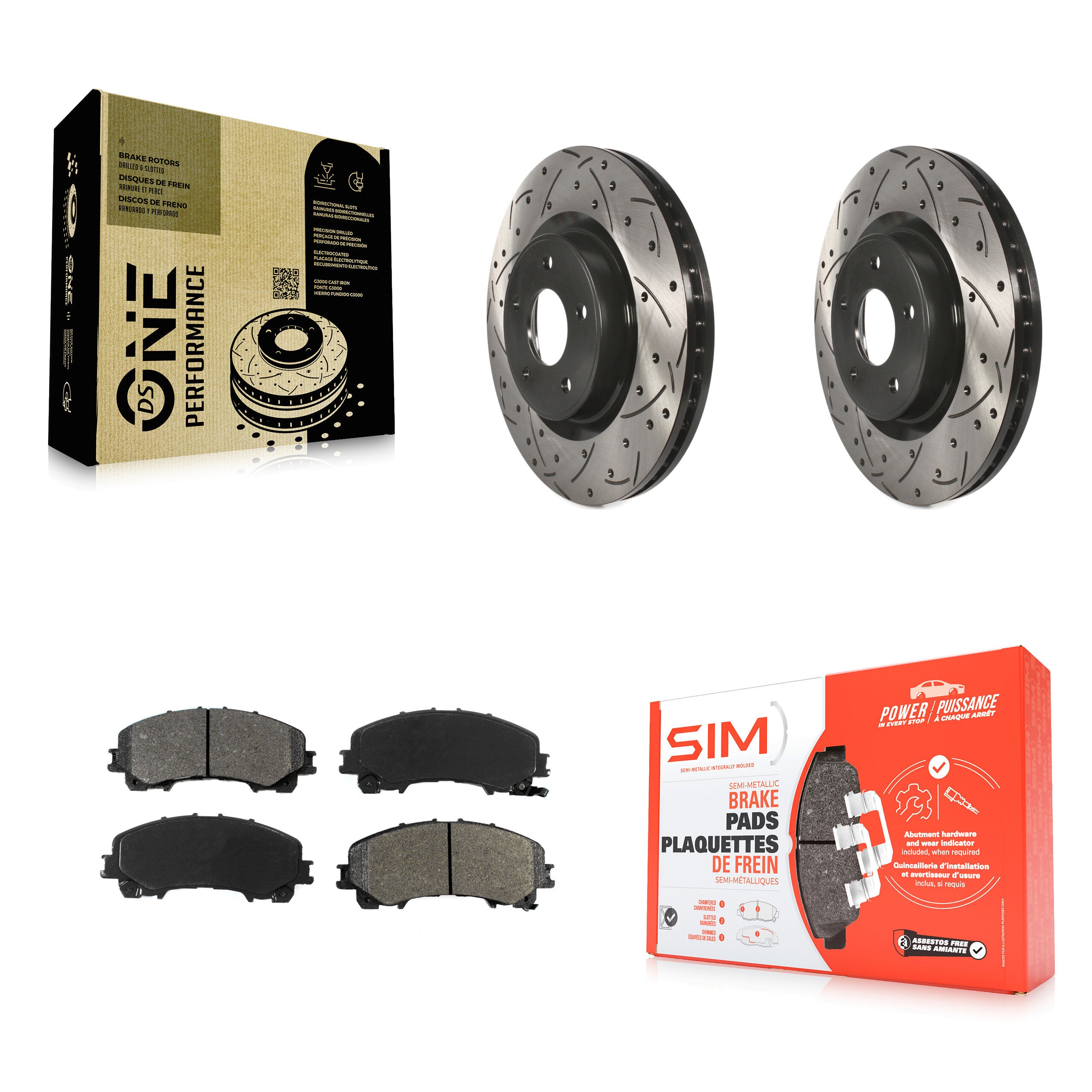 Transit Auto KDS-100154 Disc Brake Kit for 2014-2024 INFINITI Q60, INFINITI QX50, INFINITI Q50 - Front